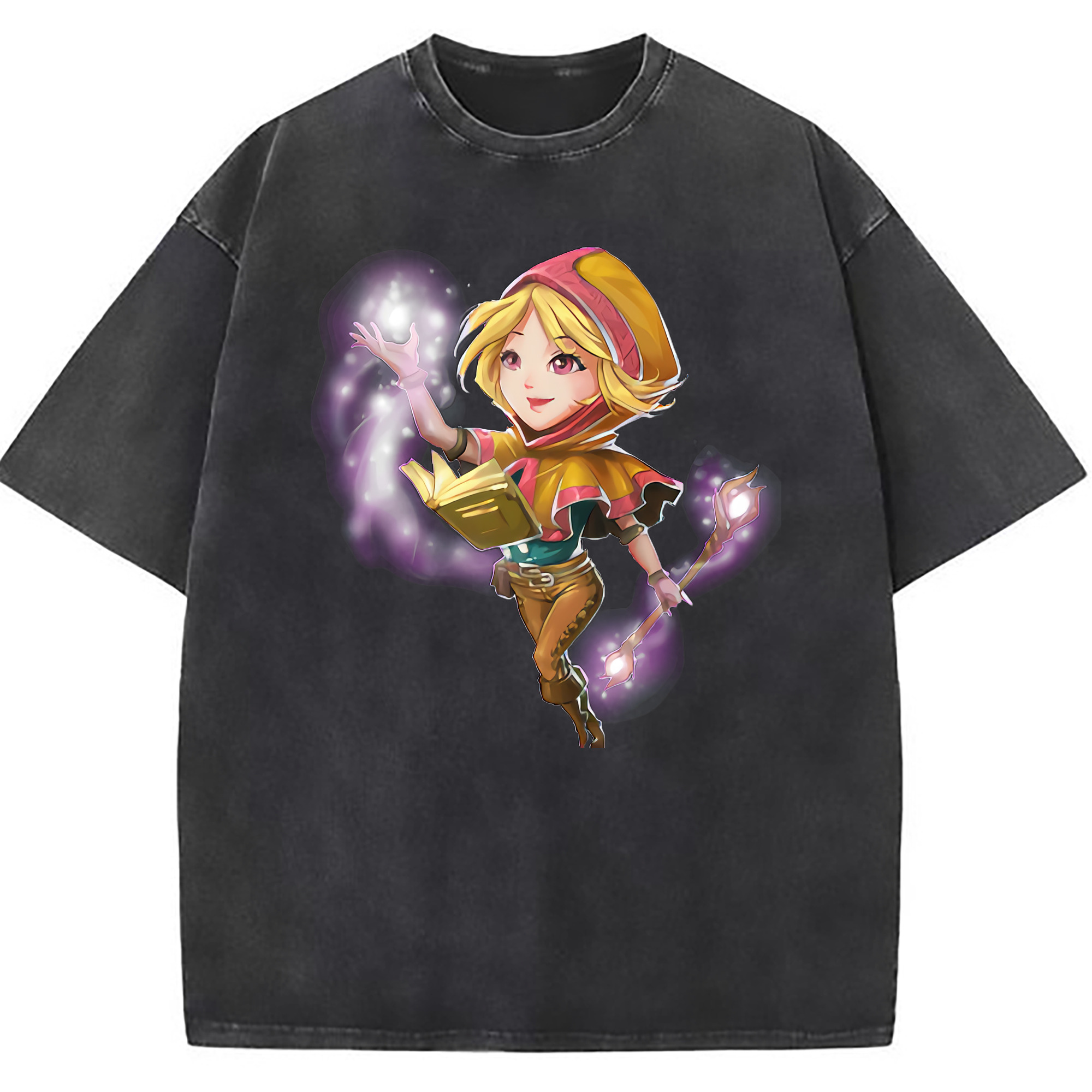 （画像用） リーグ・オブ・レジェンド League of Legends LOL 綿100% ヴィンテージ風 半袖Tシャツ（フロントプリント）