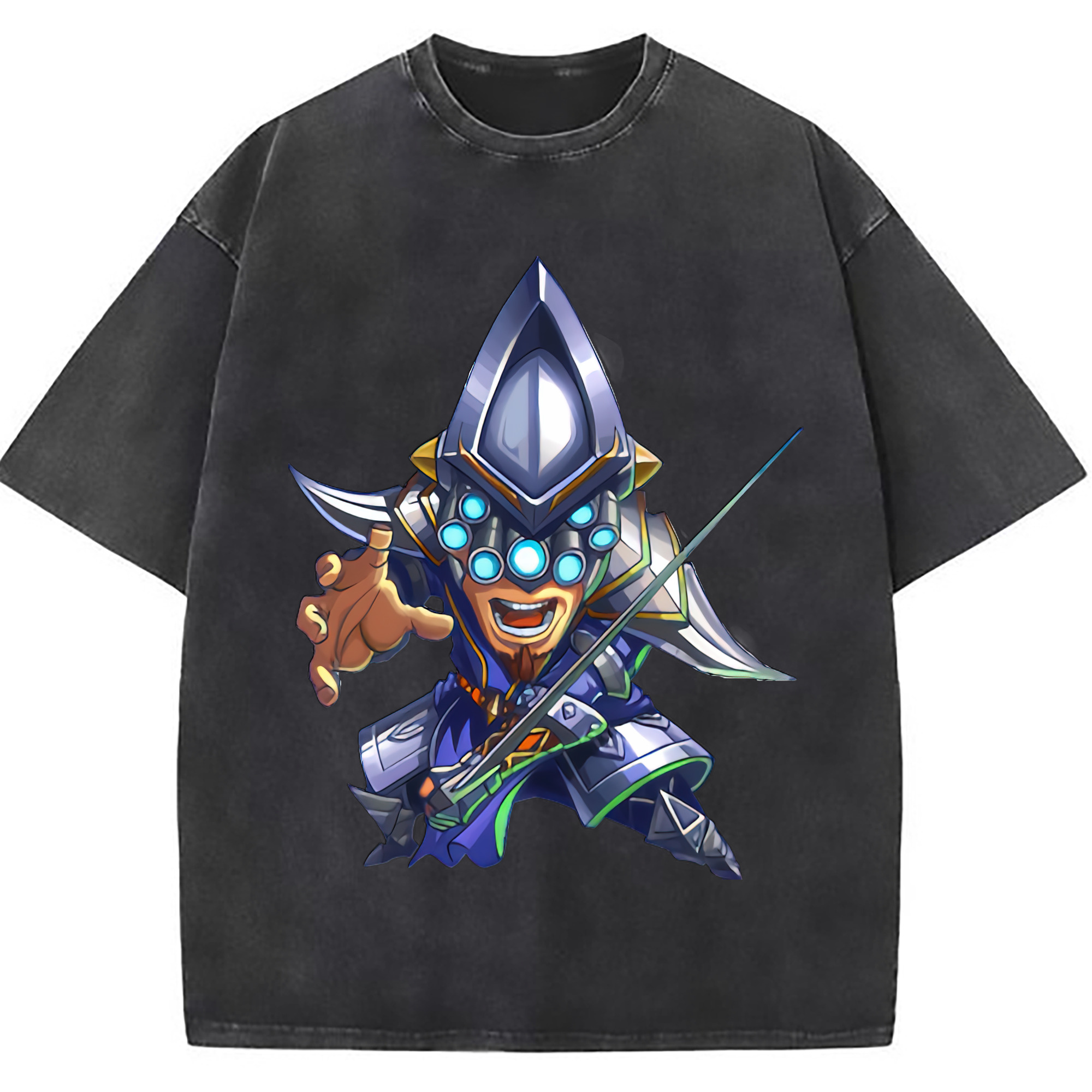 （画像用） リーグ・オブ・レジェンド League of Legends LOL 綿100% ヴィンテージ風 半袖Tシャツ（フロントプリント）