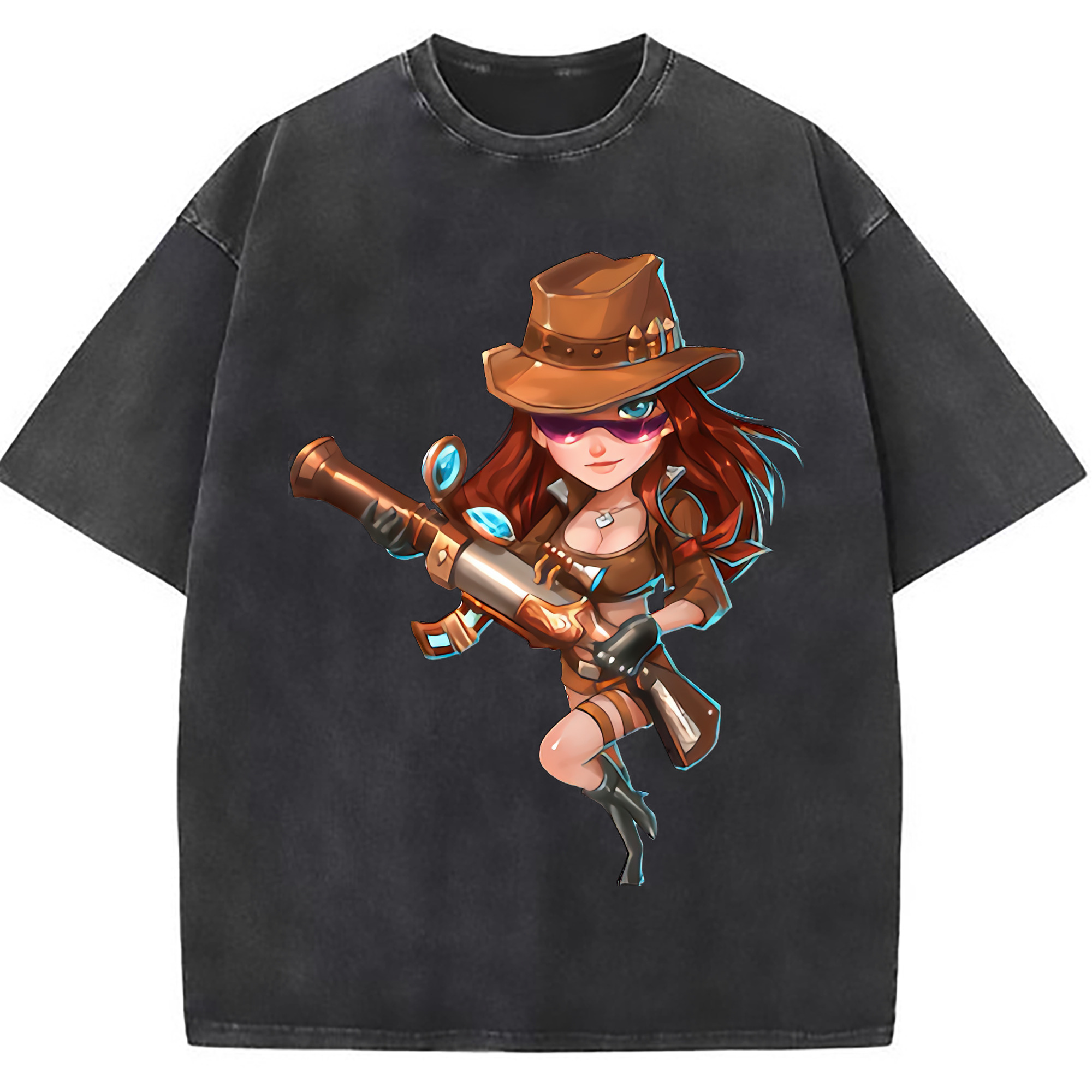 （画像用） リーグ・オブ・レジェンド League of Legends LOL 綿100% ヴィンテージ風 半袖Tシャツ（フロントプリント）