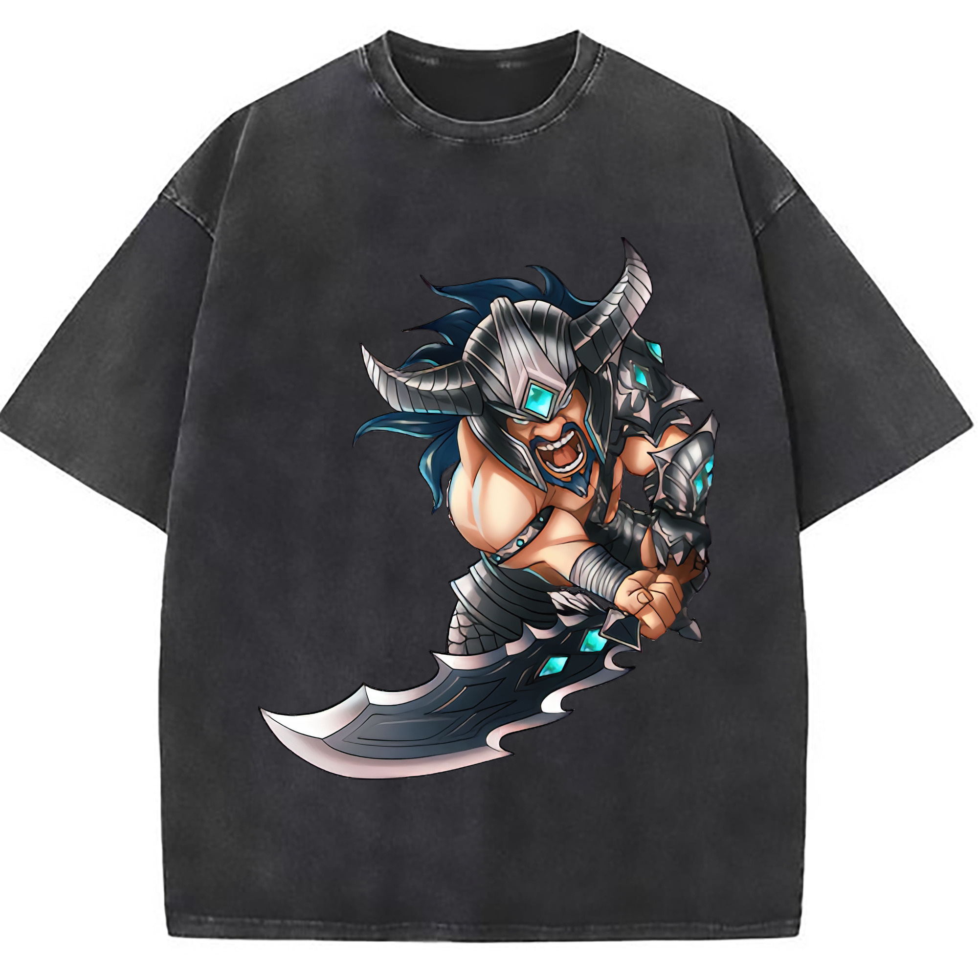 （画像用） リーグ・オブ・レジェンド League of Legends LOL 綿100% ヴィンテージ風 半袖Tシャツ（フロントプリント）