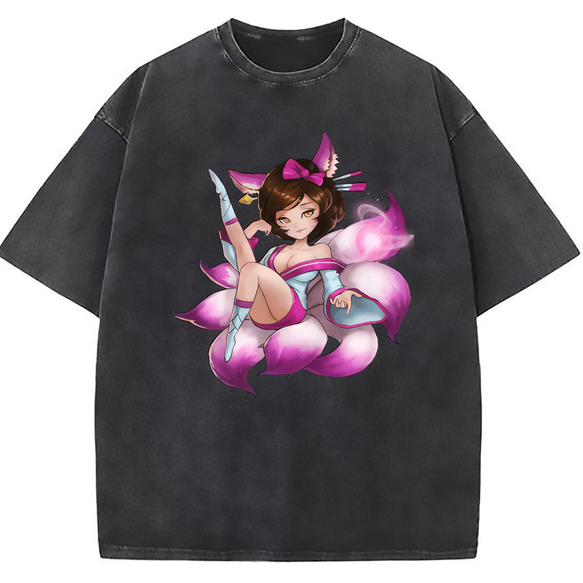 （画像用） リーグ・オブ・レジェンド League of Legends LOL 綿100% ヴィンテージ風 半袖Tシャツ（フロントプリント）