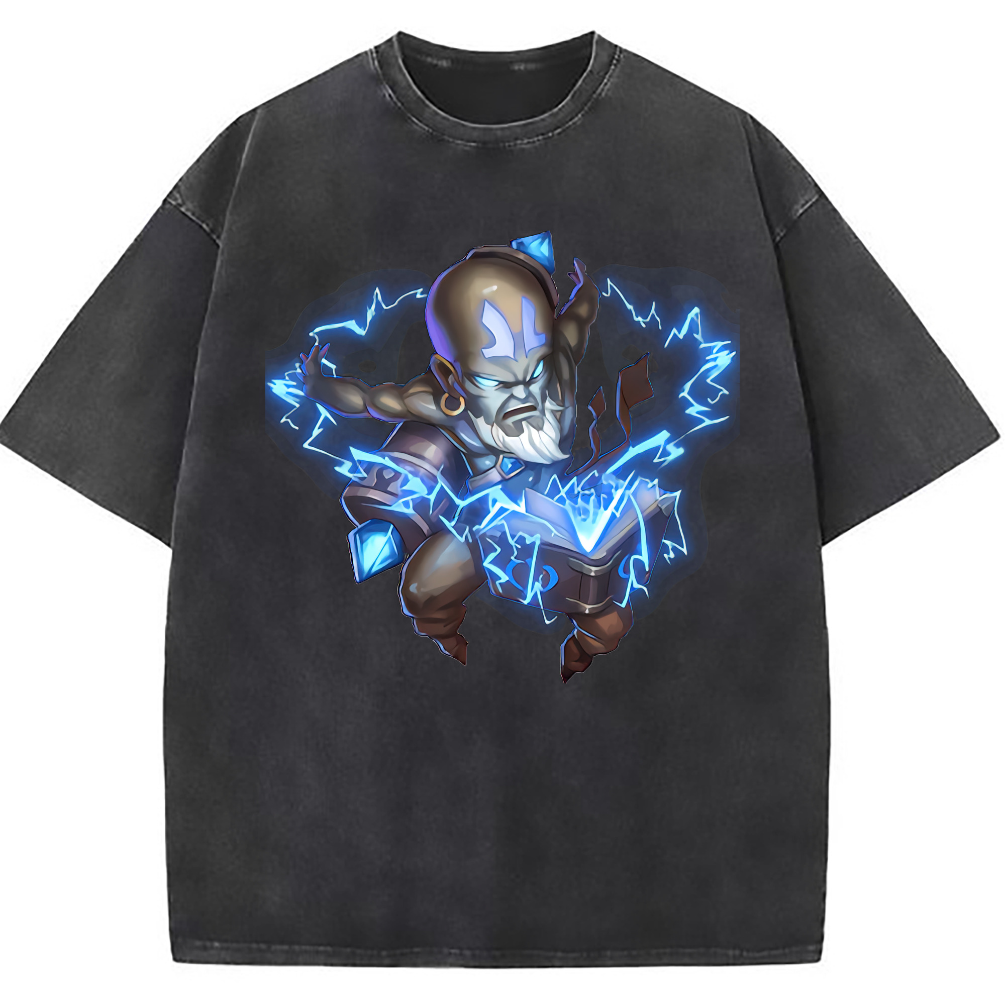 （画像用） リーグ・オブ・レジェンド League of Legends LOL 綿100% ヴィンテージ風 半袖Tシャツ（フロントプリント）