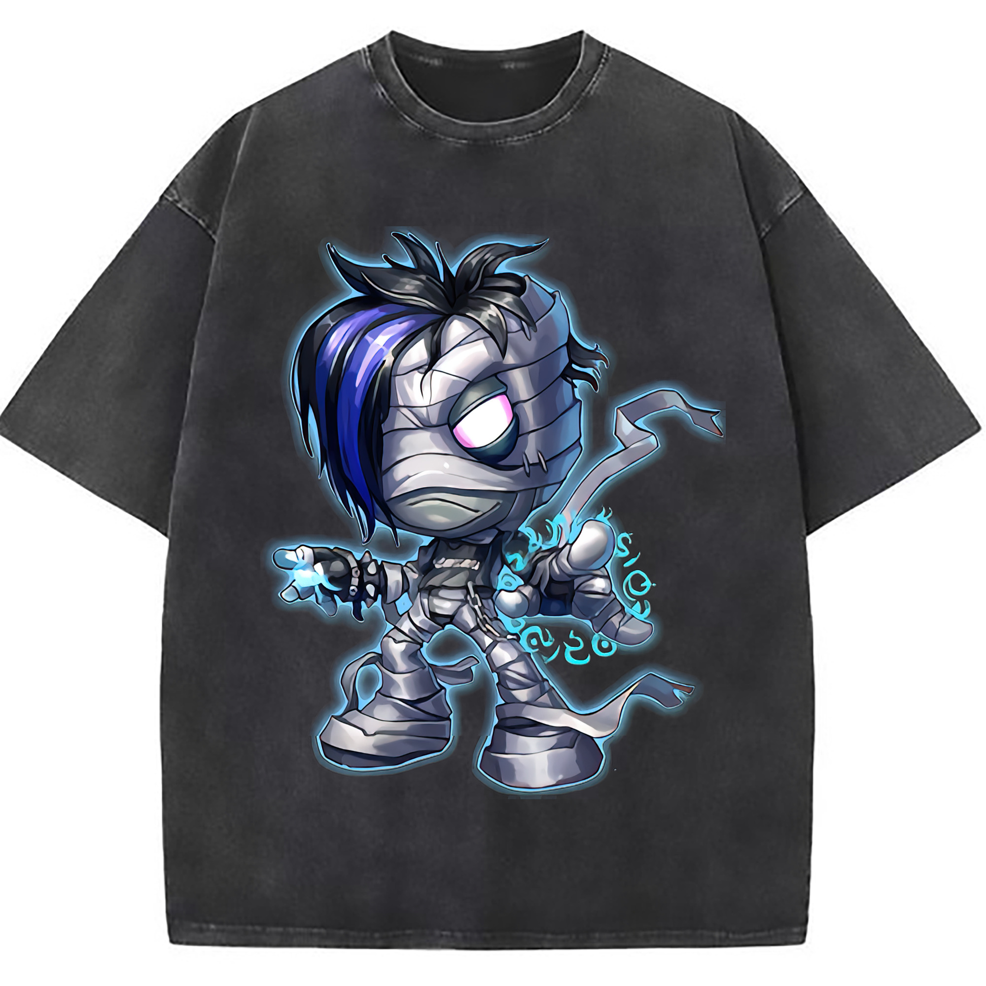 （画像用） リーグ・オブ・レジェンド League of Legends LOL 綿100% ヴィンテージ風 半袖Tシャツ（フロントプリント）