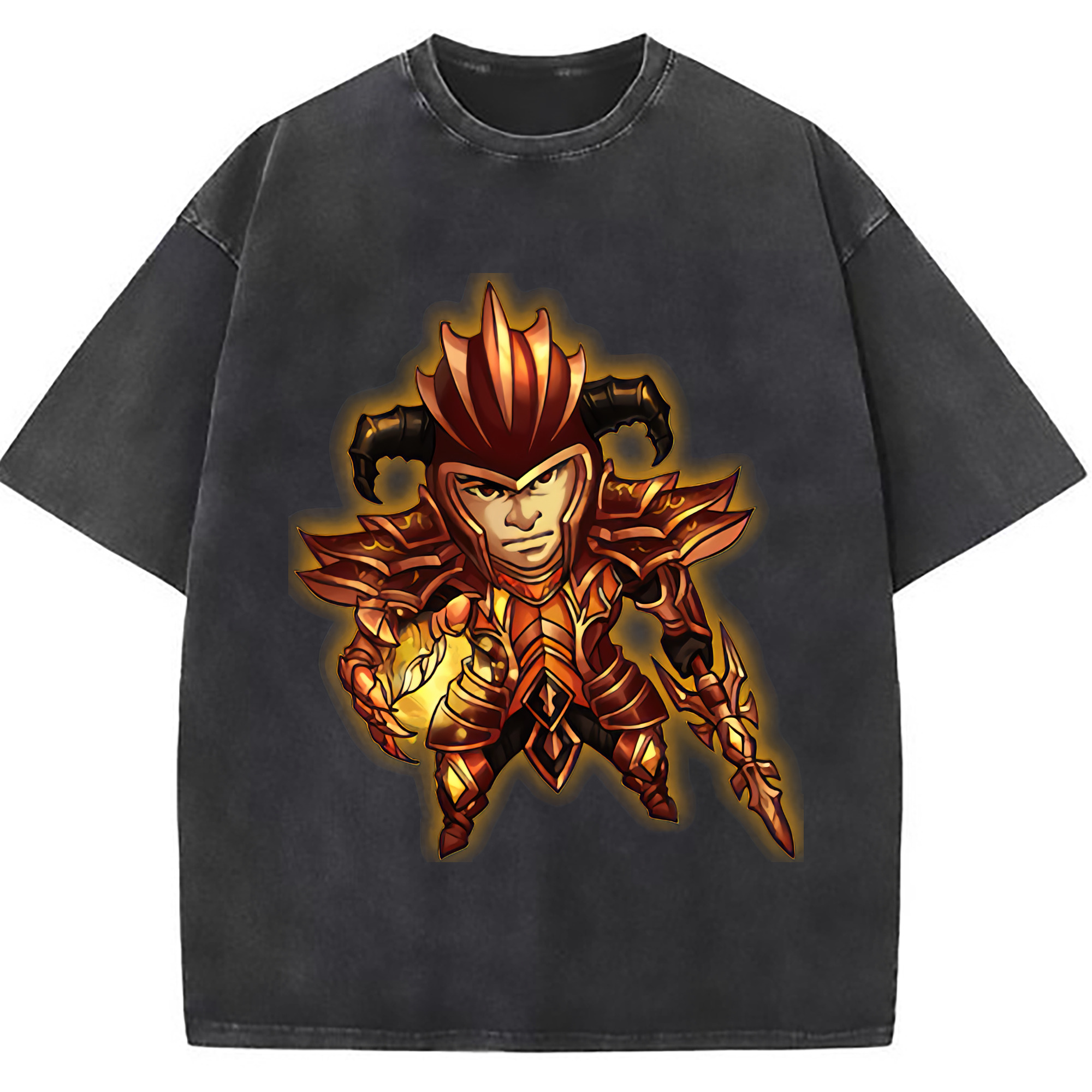 （画像用） リーグ・オブ・レジェンド League of Legends LOL 綿100% ヴィンテージ風 半袖Tシャツ（フロントプリント）