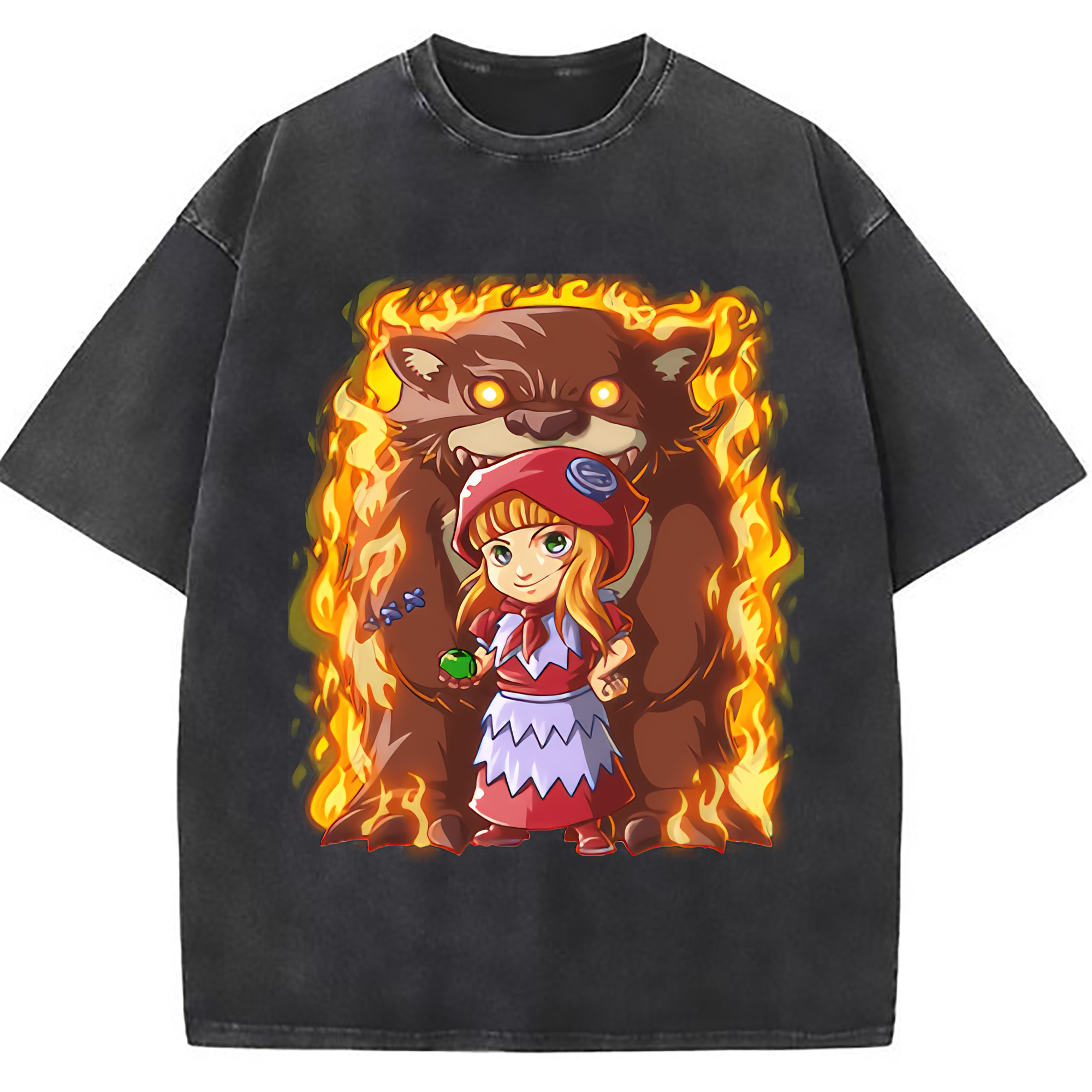 （画像用） リーグ・オブ・レジェンド League of Legends LOL 綿100% ヴィンテージ風 半袖Tシャツ（フロントプリント）