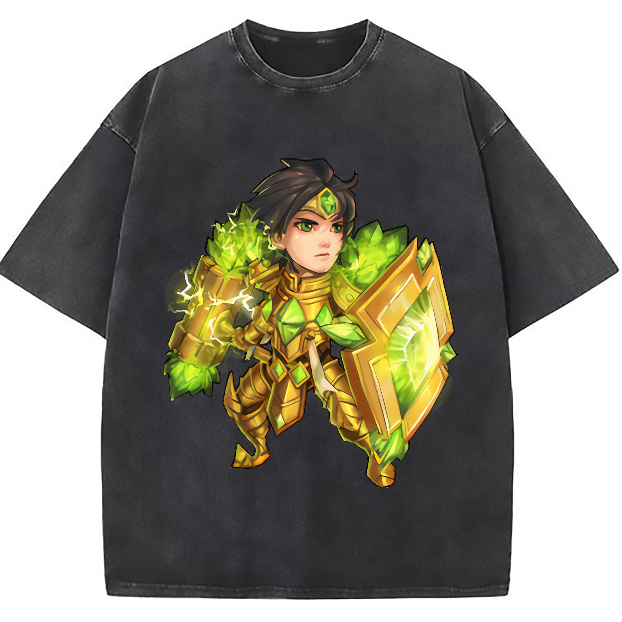 （画像用） リーグ・オブ・レジェンド League of Legends LOL 綿100% ヴィンテージ風 半袖Tシャツ（フロントプリント）