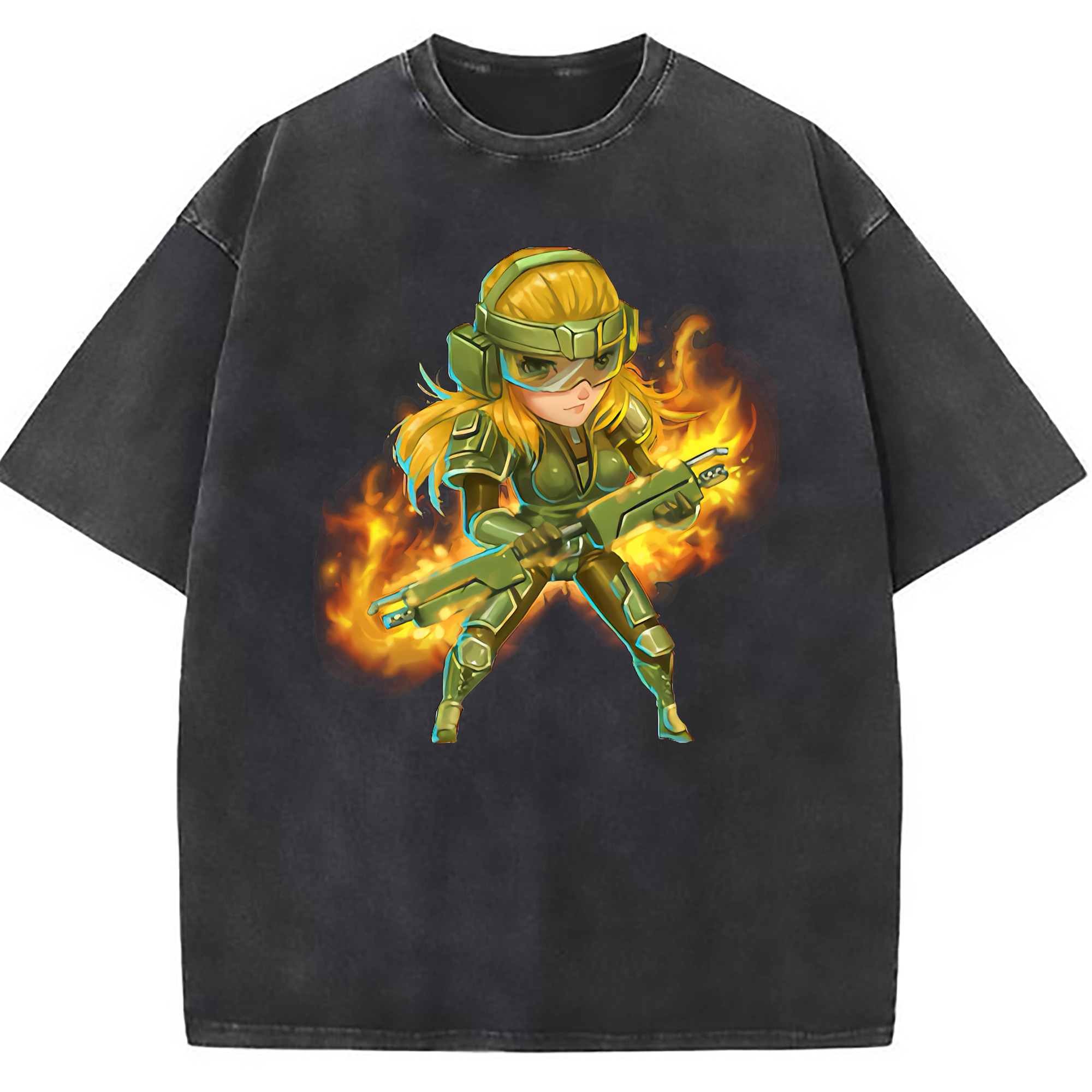 （画像用） リーグ・オブ・レジェンド League of Legends LOL 綿100% ヴィンテージ風 半袖Tシャツ（フロントプリント）