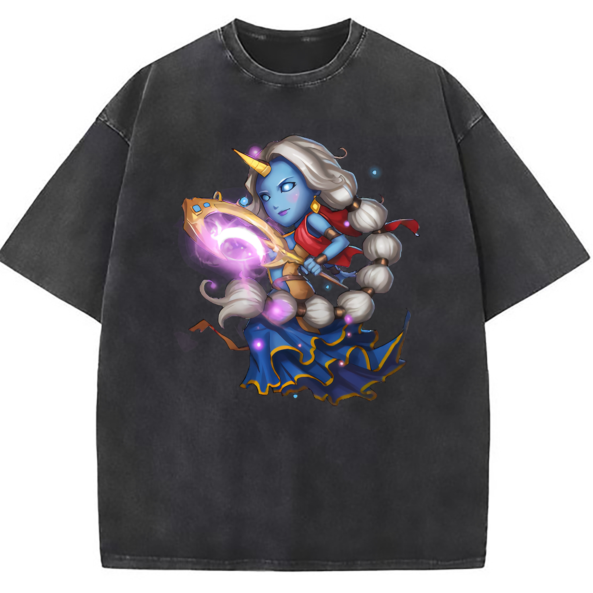 （画像用） リーグ・オブ・レジェンド League of Legends LOL 綿100% ヴィンテージ風 半袖Tシャツ（フロントプリント）