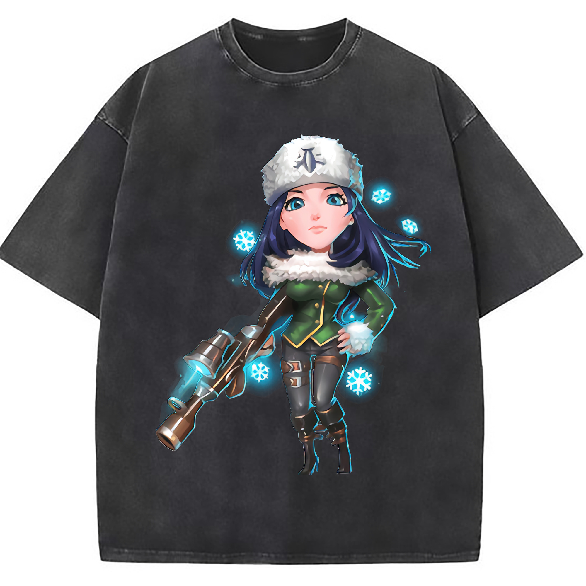 （画像用） リーグ・オブ・レジェンド League of Legends LOL 綿100% ヴィンテージ風 半袖Tシャツ（フロントプリント）