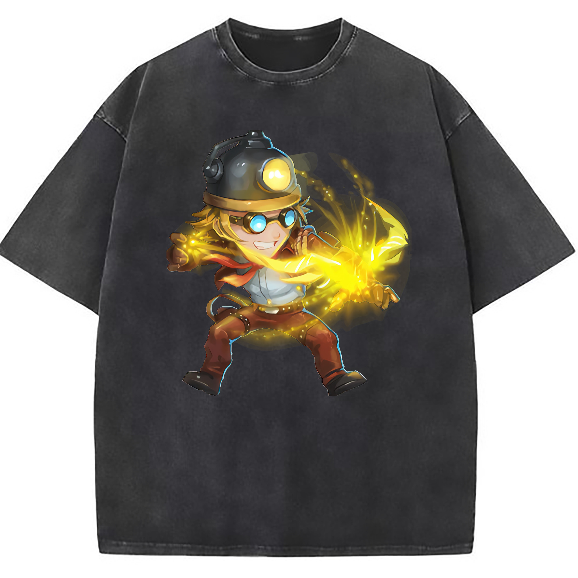（画像用） リーグ・オブ・レジェンド League of Legends LOL 綿100% ヴィンテージ風 半袖Tシャツ（フロントプリント）