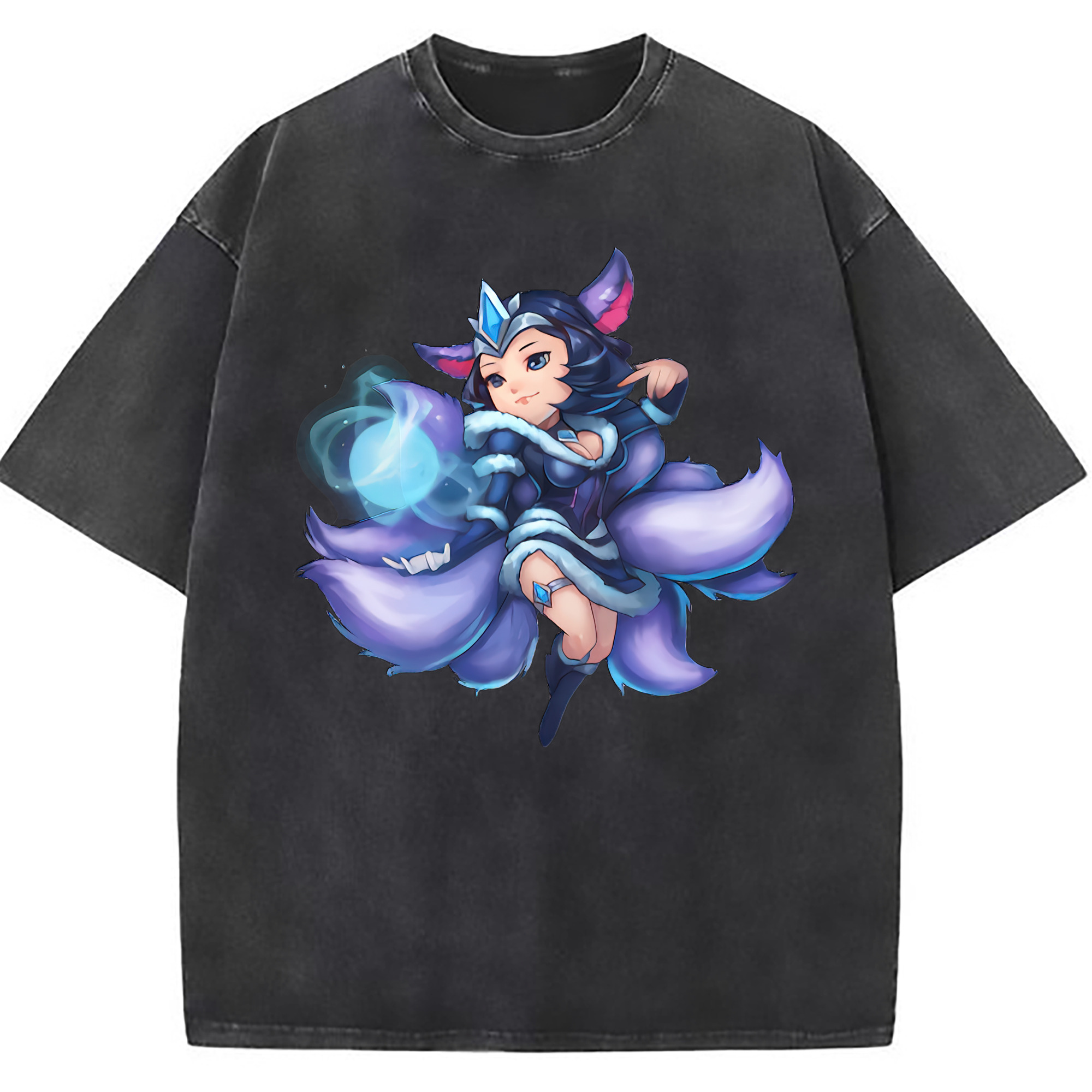 （画像用） リーグ・オブ・レジェンド League of Legends LOL 綿100% ヴィンテージ風 半袖Tシャツ（フロントプリント）