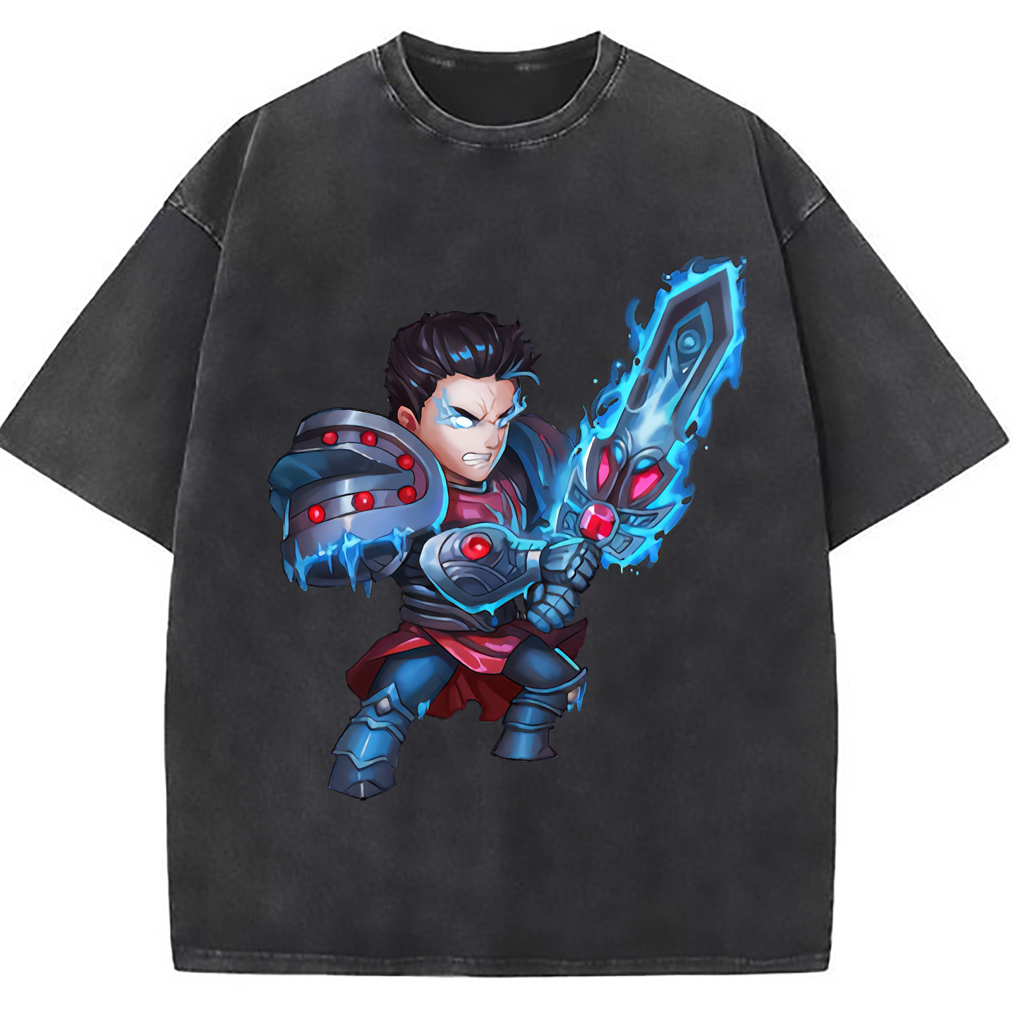 （画像用） リーグ・オブ・レジェンド League of Legends LOL 綿100% ヴィンテージ風 半袖Tシャツ（フロントプリント）