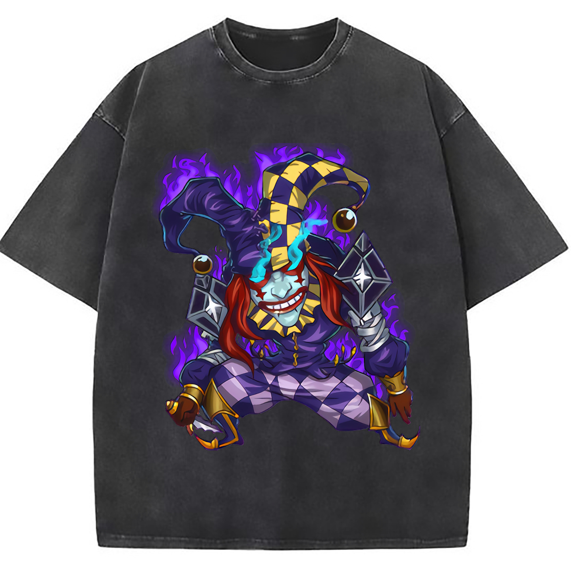 （画像用） リーグ・オブ・レジェンド League of Legends LOL 綿100% ヴィンテージ風 半袖Tシャツ（フロントプリント）