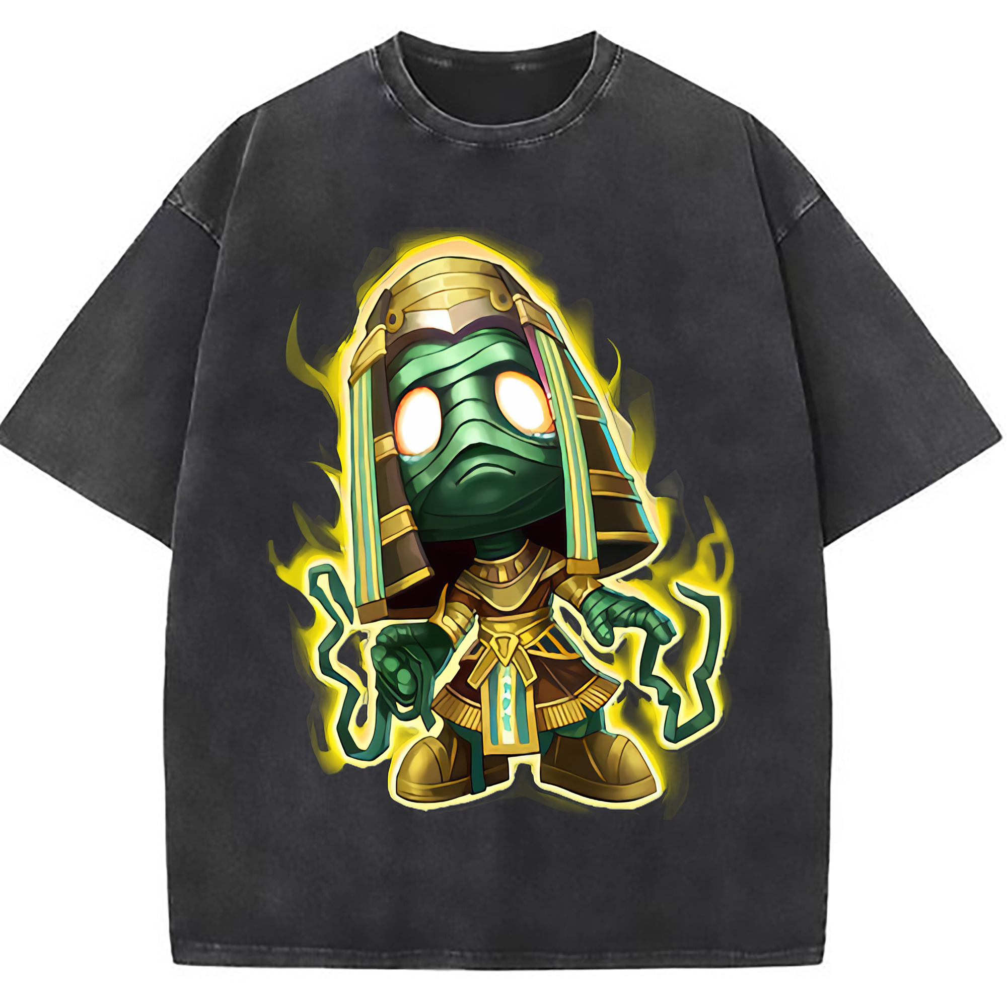 （画像用） リーグ・オブ・レジェンド League of Legends LOL 綿100% ヴィンテージ風 半袖Tシャツ（フロントプリント）