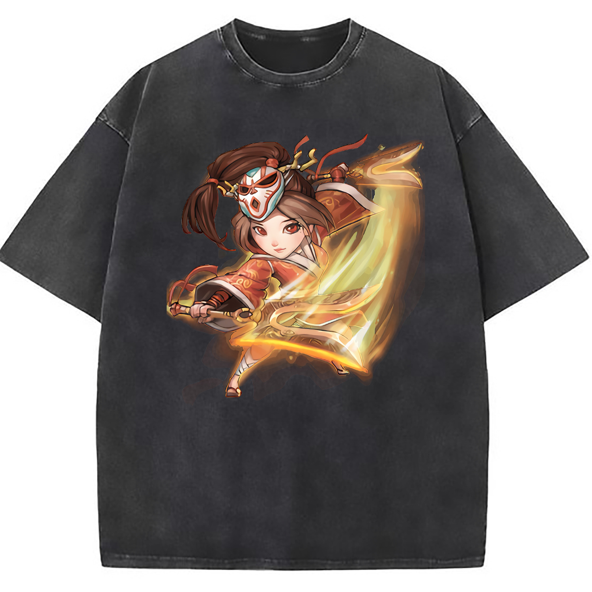 （画像用） リーグ・オブ・レジェンド League of Legends LOL 綿100% ヴィンテージ風 半袖Tシャツ（フロントプリント）