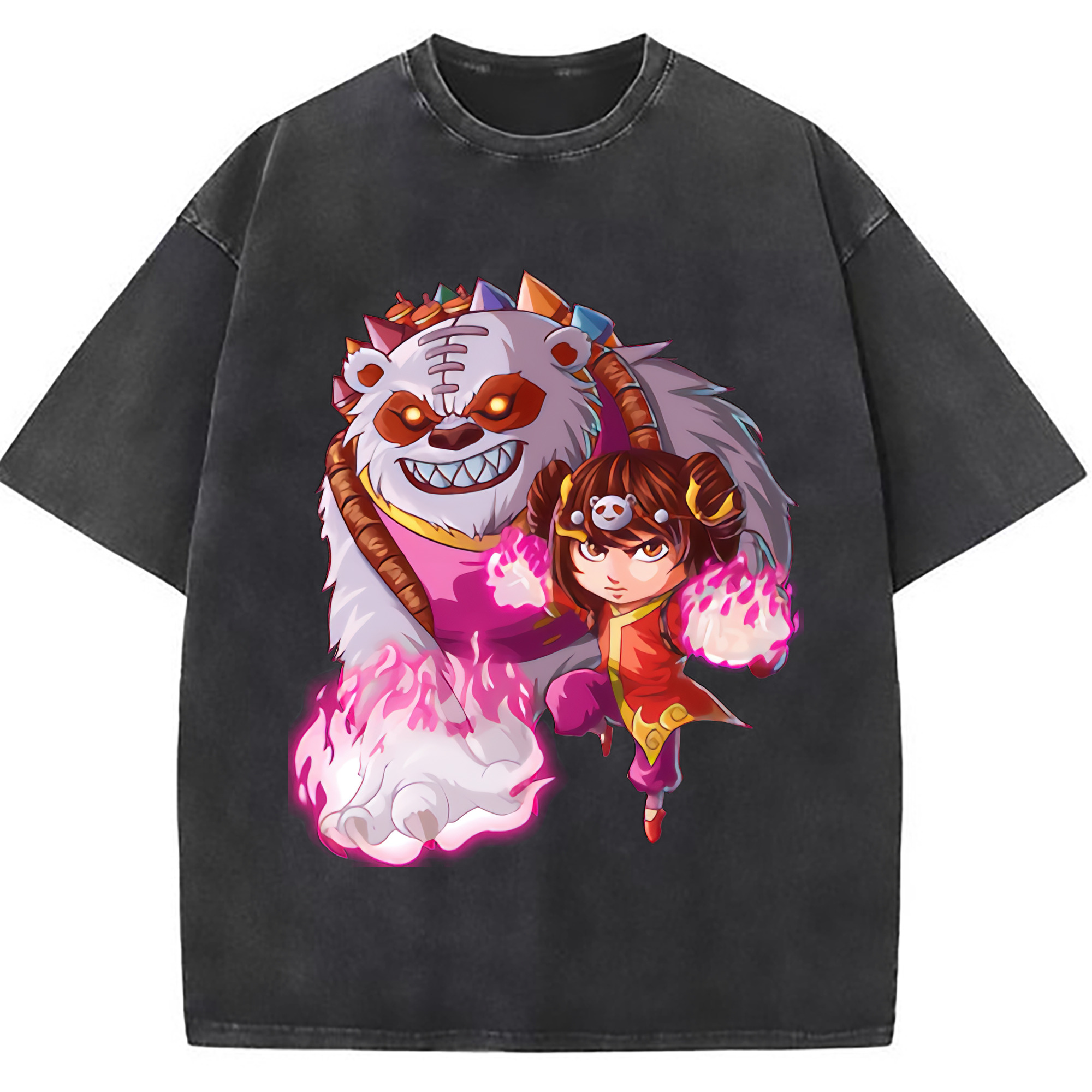 （画像用） リーグ・オブ・レジェンド League of Legends LOL 綿100% ヴィンテージ風 半袖Tシャツ（フロントプリント）