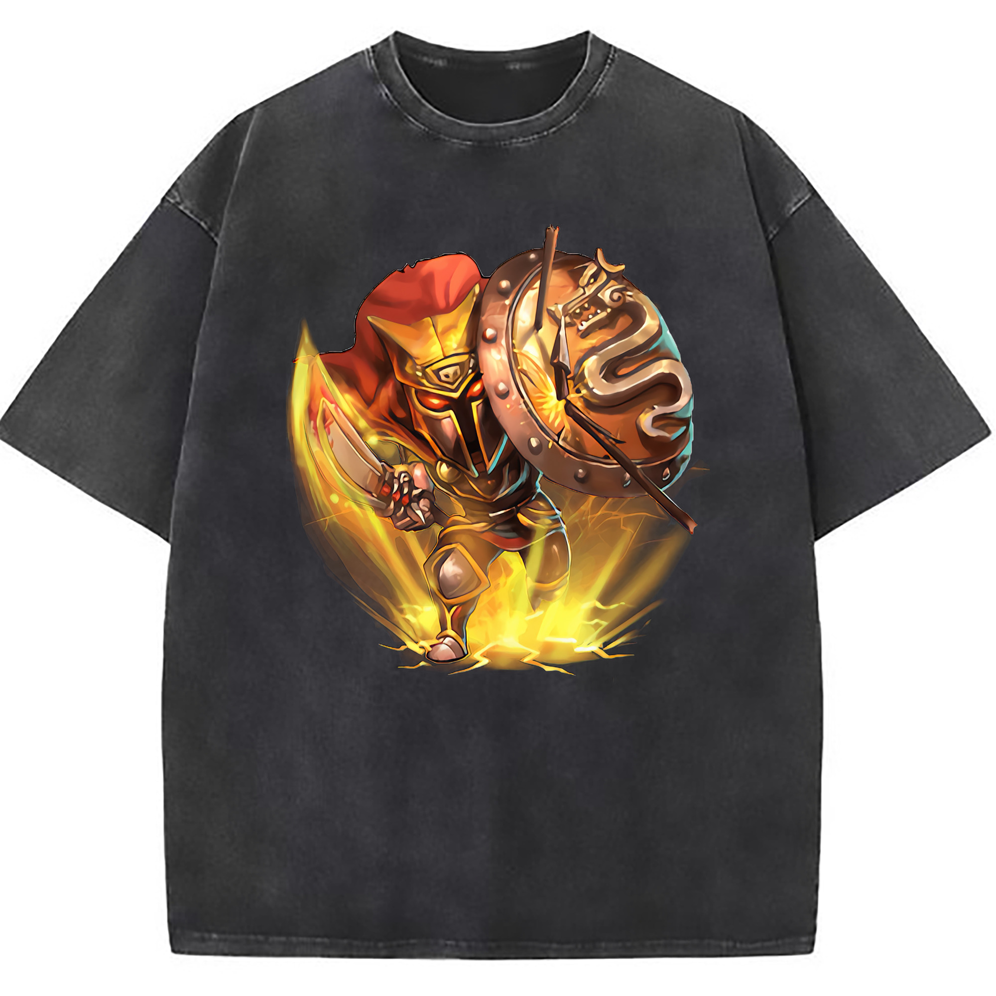 （画像用） リーグ・オブ・レジェンド League of Legends LOL 綿100% ヴィンテージ風 半袖Tシャツ（フロントプリント）