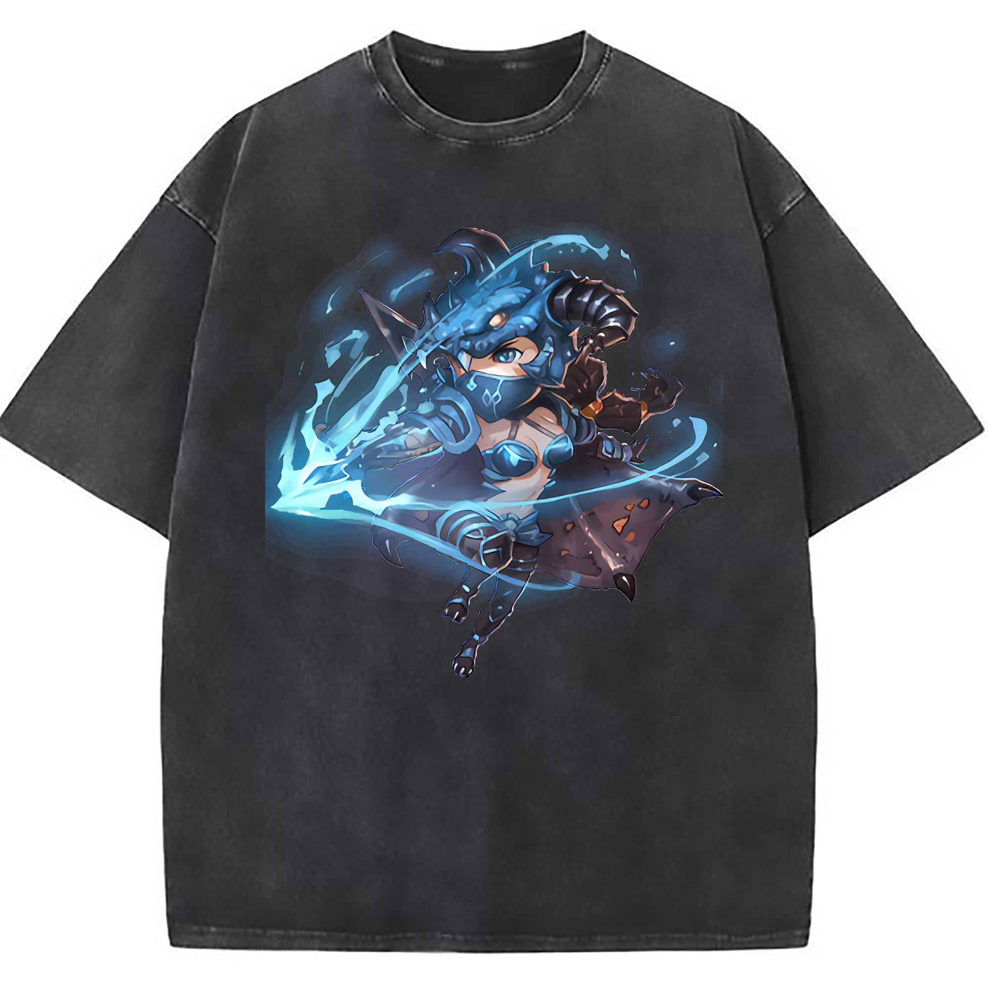 （画像用） リーグ・オブ・レジェンド League of Legends LOL 綿100% ヴィンテージ風 半袖Tシャツ（フロントプリント）