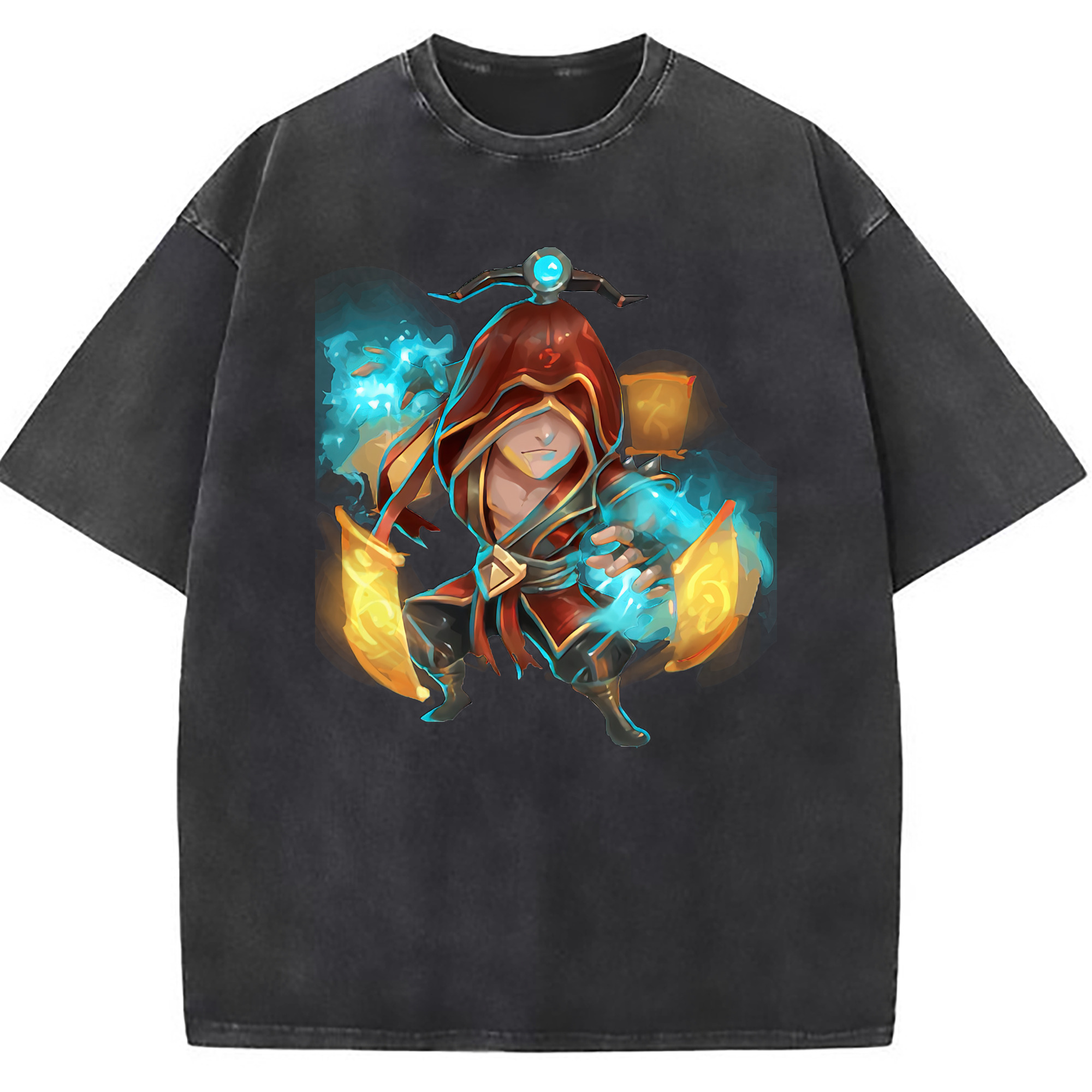 （画像用） リーグ・オブ・レジェンド League of Legends LOL 綿100% ヴィンテージ風 半袖Tシャツ（フロントプリント）