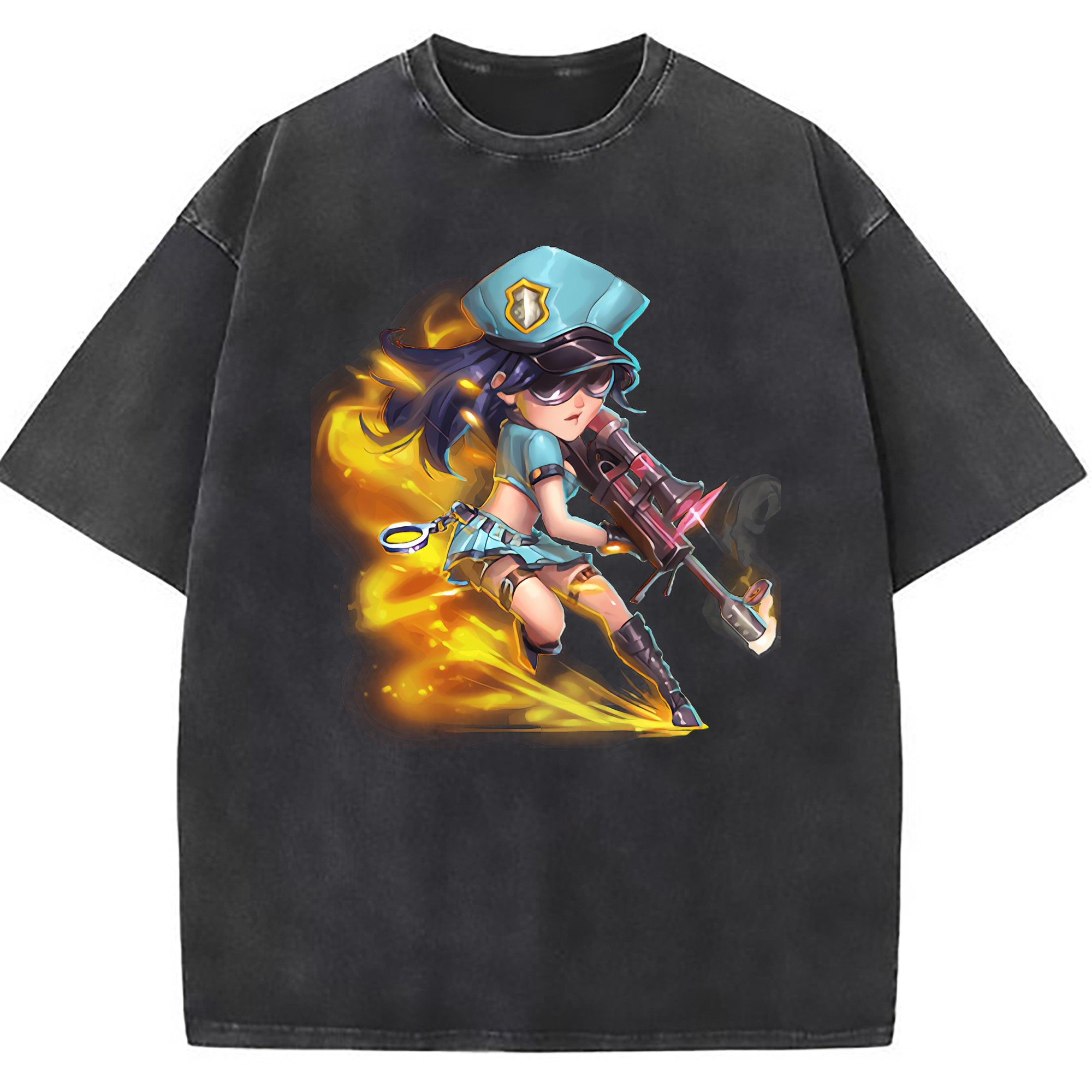 （画像用） リーグ・オブ・レジェンド League of Legends LOL 綿100% ヴィンテージ風 半袖Tシャツ（フロントプリント）