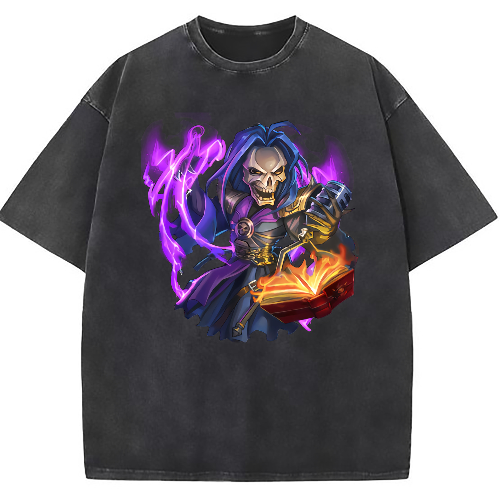 （画像用） リーグ・オブ・レジェンド League of Legends LOL 綿100% ヴィンテージ風 半袖Tシャツ（フロントプリント）