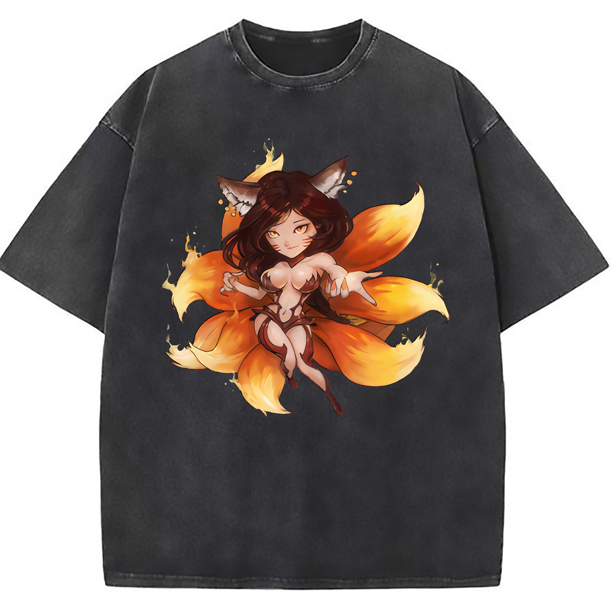 （画像用） リーグ・オブ・レジェンド League of Legends LOL 綿100% ヴィンテージ風 半袖Tシャツ（フロントプリント）