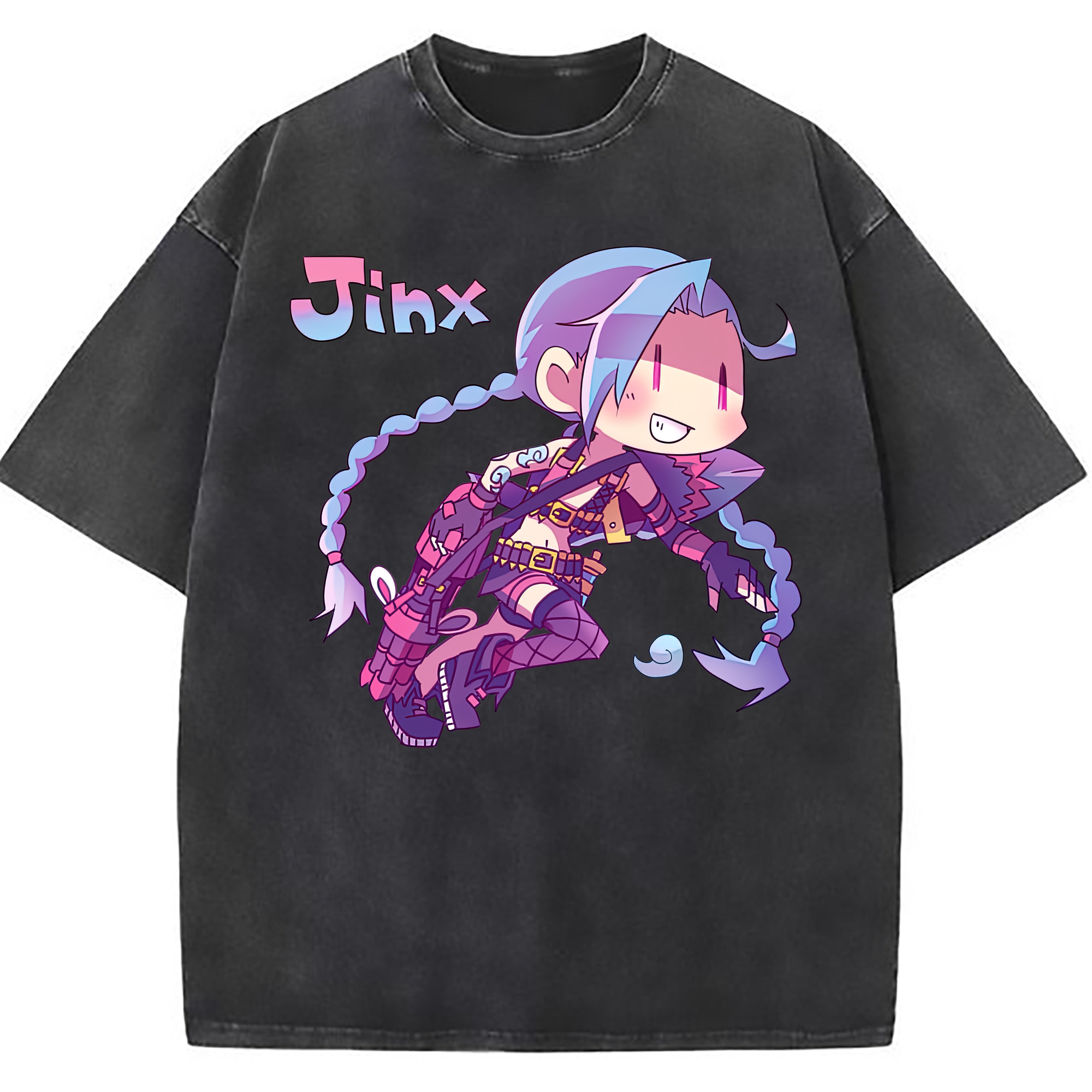 （画像用） リーグ・オブ・レジェンド League of Legends LOL 綿100% ヴィンテージ風 半袖Tシャツ（フロントプリント）