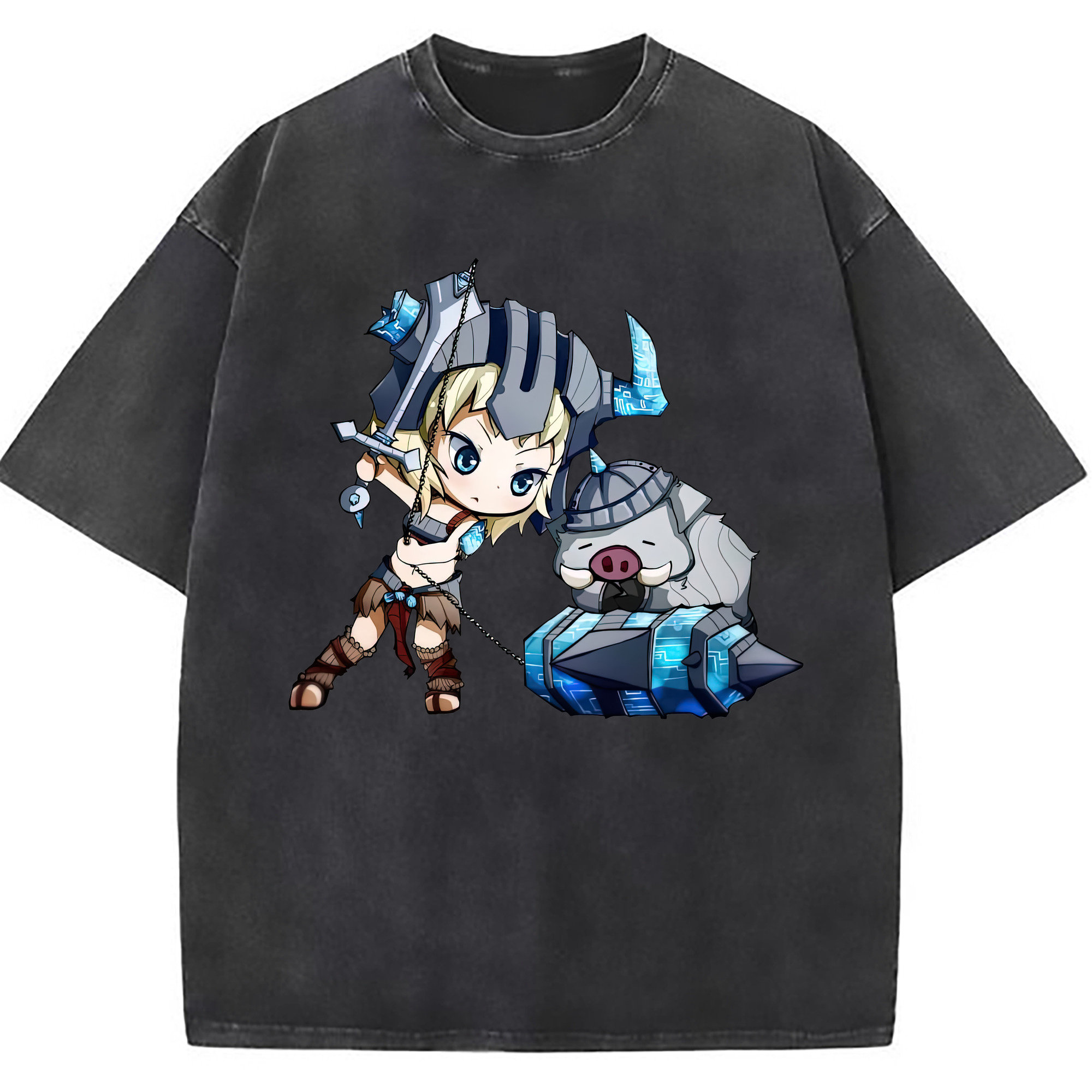 （画像用） リーグ・オブ・レジェンド League of Legends LOL 綿100% ヴィンテージ風 半袖Tシャツ（フロントプリント）
