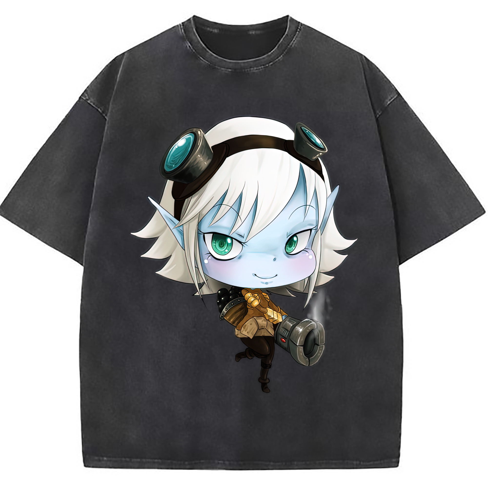（画像用） リーグ・オブ・レジェンド League of Legends LOL 綿100% ヴィンテージ風 半袖Tシャツ（フロントプリント）