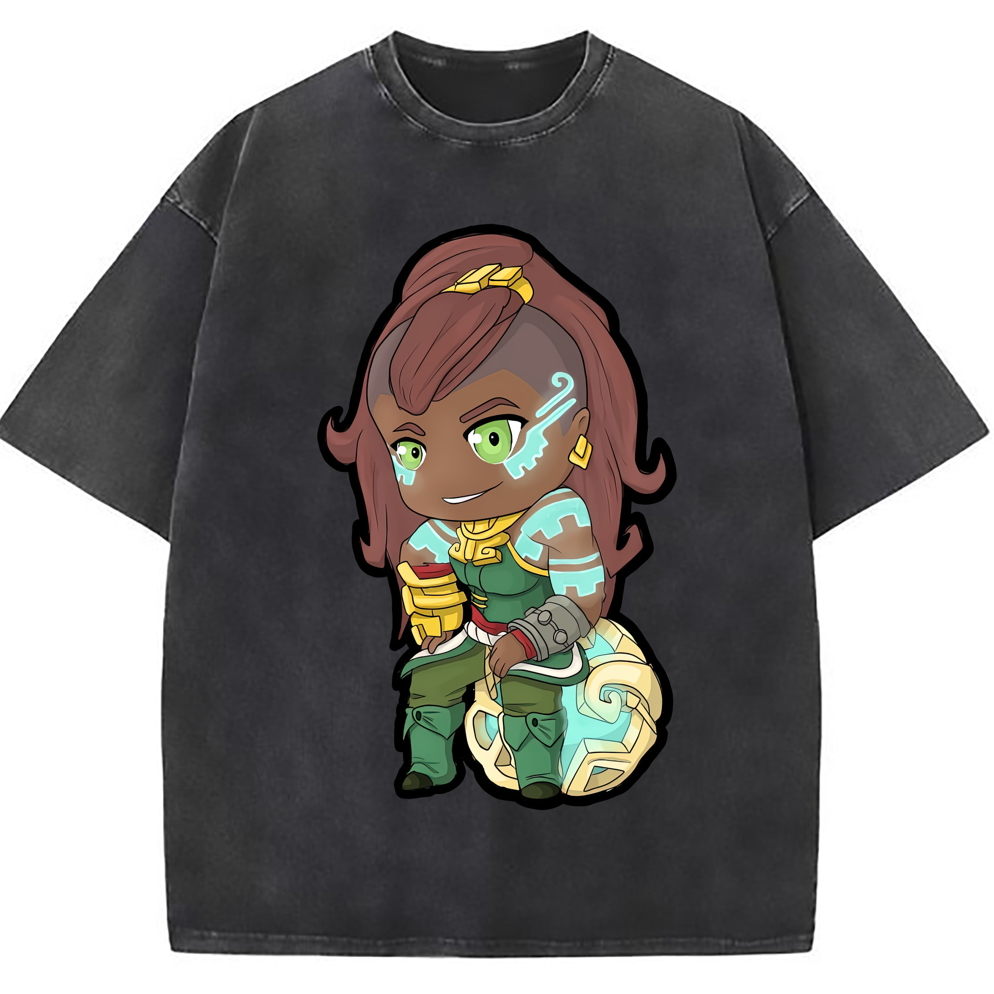 （画像用） リーグ・オブ・レジェンド League of Legends LOL 綿100% ヴィンテージ風 半袖Tシャツ（フロントプリント）