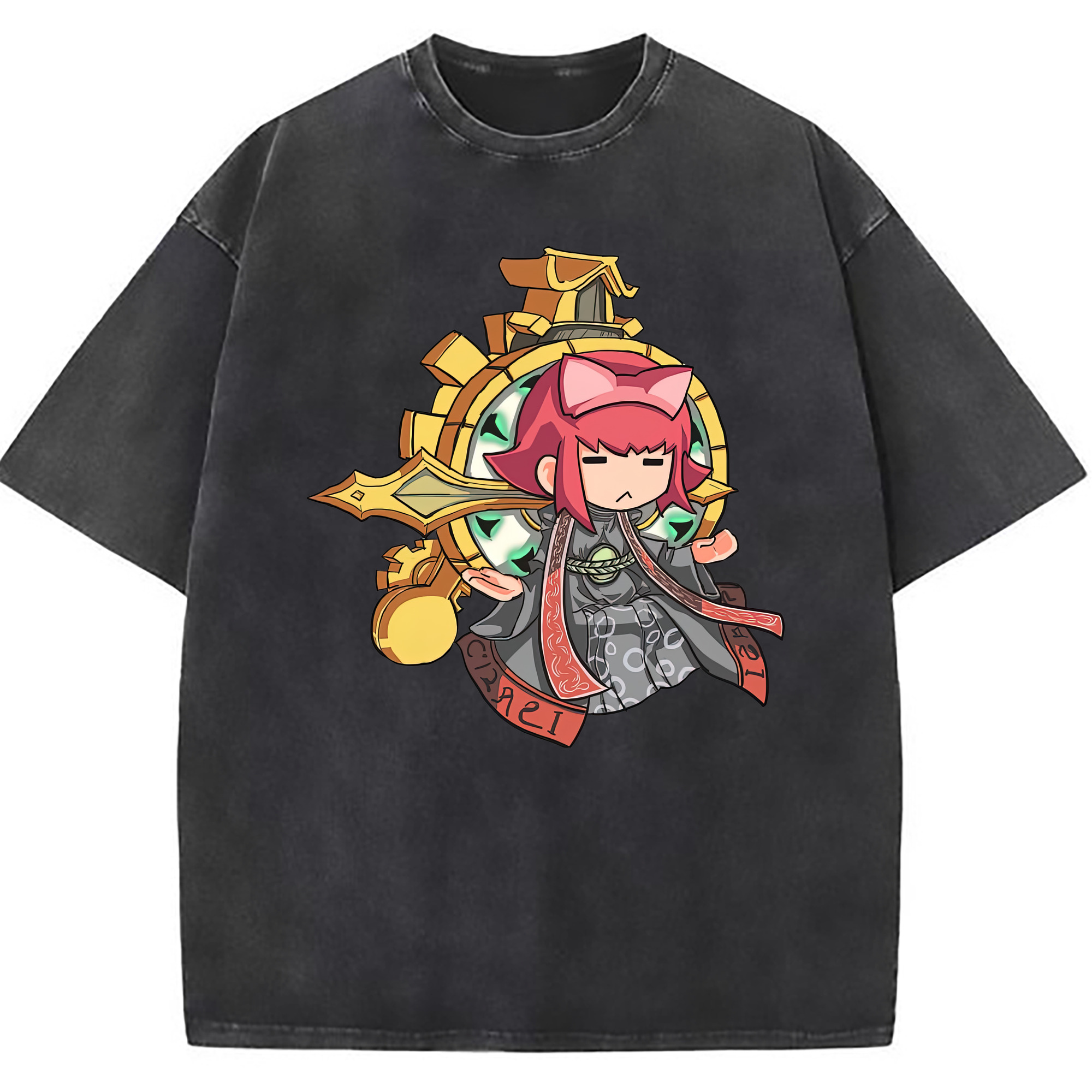 （画像用） リーグ・オブ・レジェンド League of Legends LOL 綿100% ヴィンテージ風 半袖Tシャツ（フロントプリント）