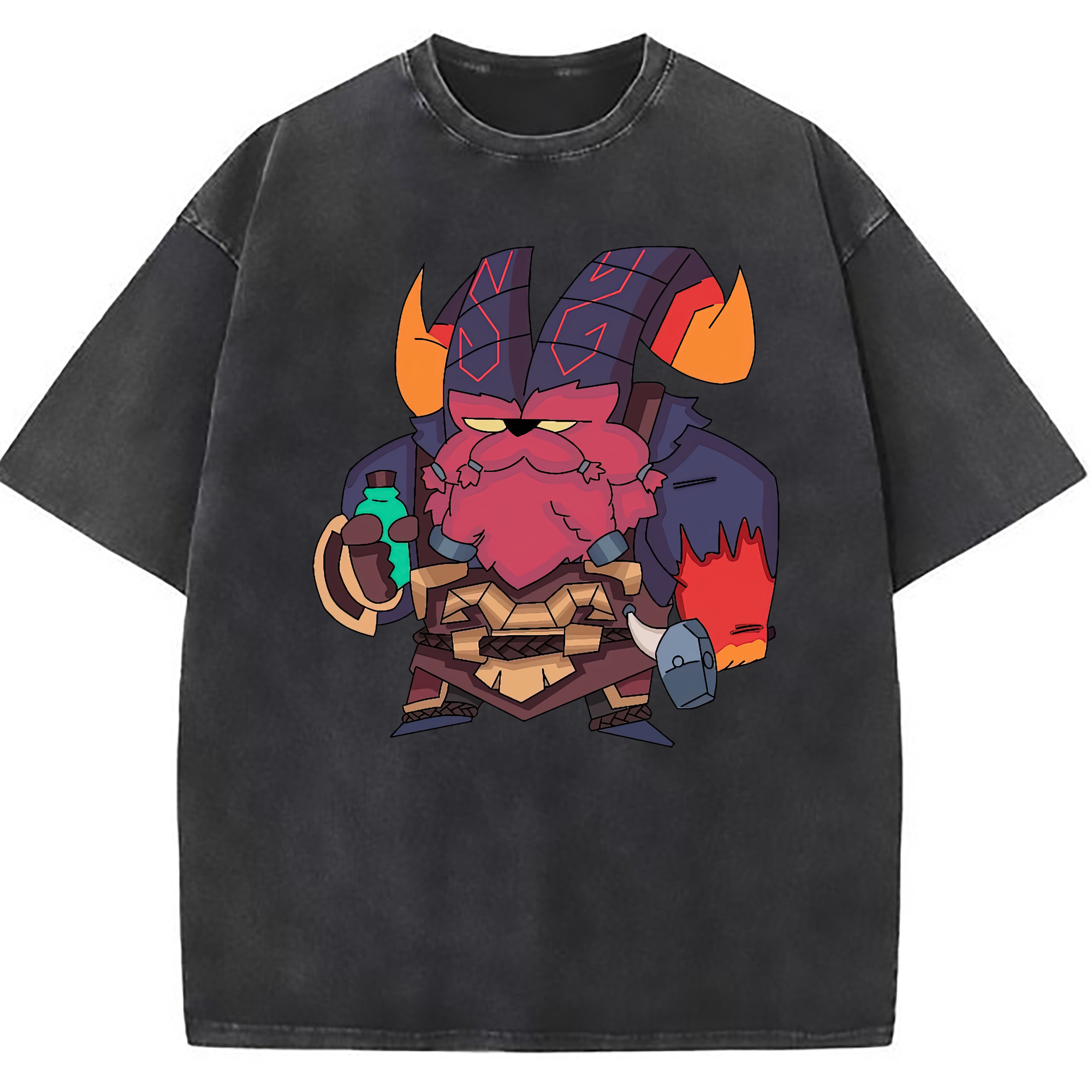 （画像用） リーグ・オブ・レジェンド League of Legends LOL 綿100% ヴィンテージ風 半袖Tシャツ（フロントプリント）
