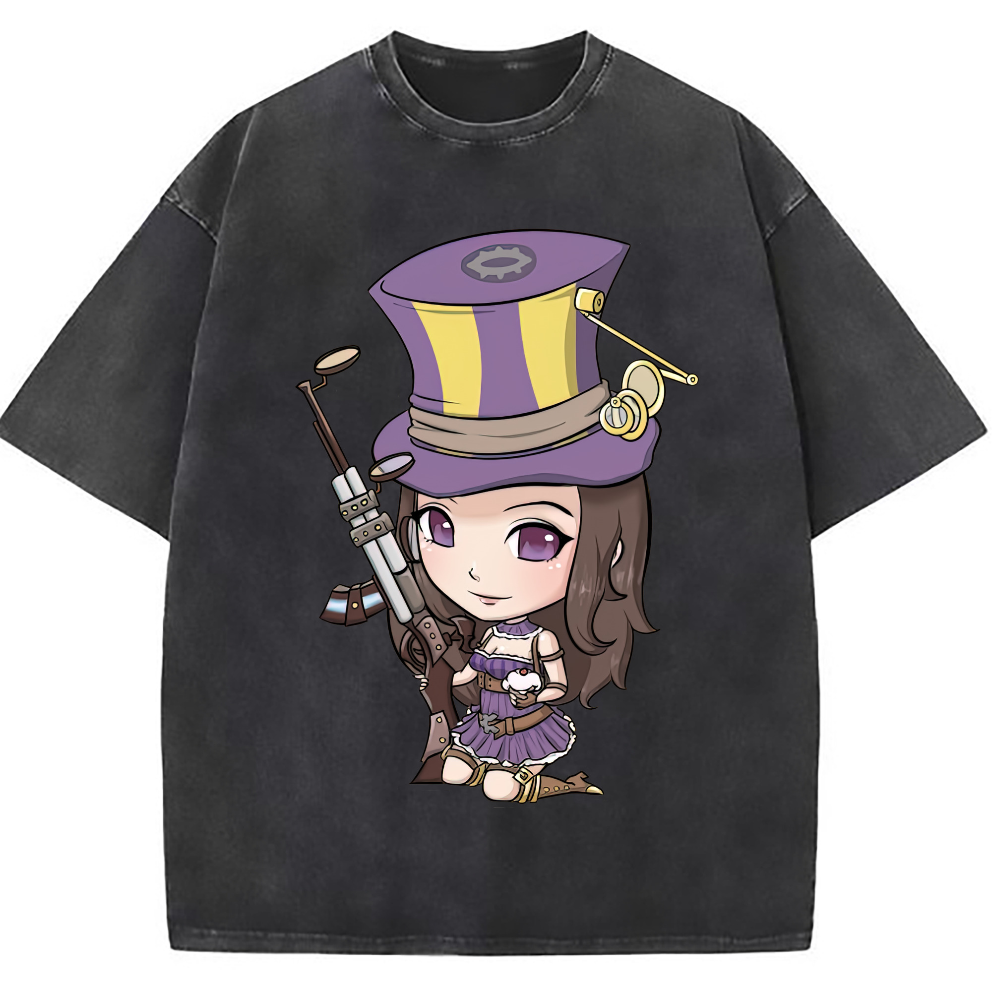 （画像用） リーグ・オブ・レジェンド League of Legends LOL 綿100% ヴィンテージ風 半袖Tシャツ（フロントプリント）