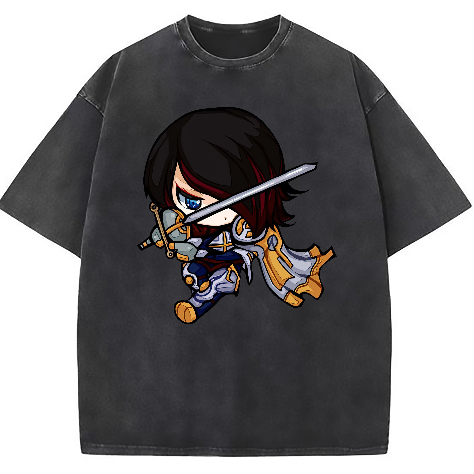（画像用） リーグ・オブ・レジェンド League of Legends LOL 綿100% ヴィンテージ風 半袖Tシャツ（フロントプリント）