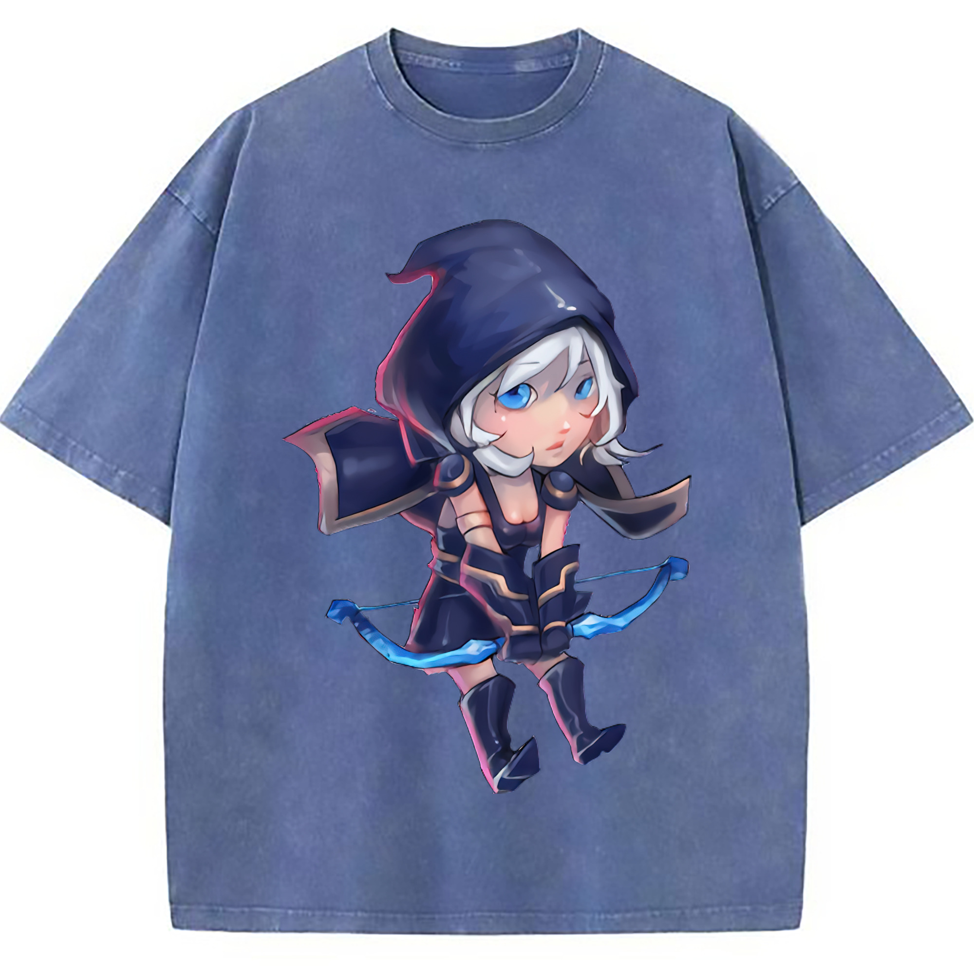 （画像用） リーグ・オブ・レジェンド League of Legends LOL 綿100% ヴィンテージ風 半袖Tシャツ（フロントプリント）