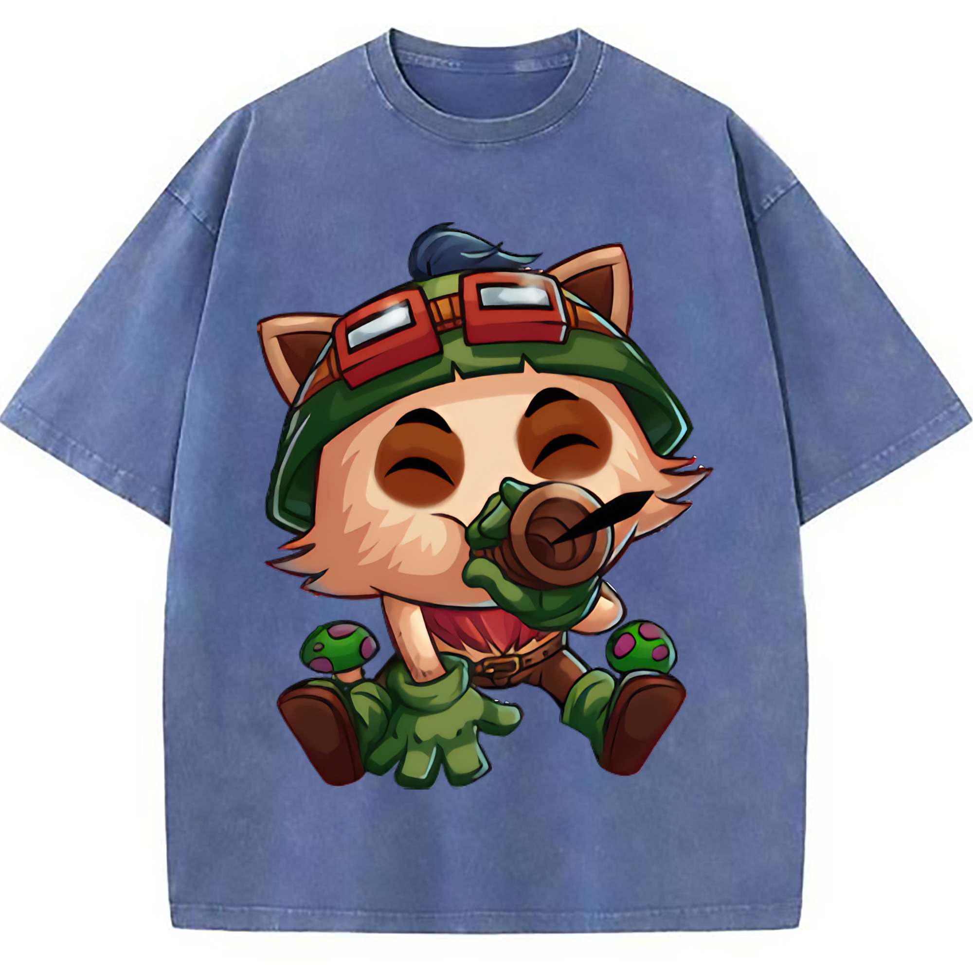 （画像用） リーグ・オブ・レジェンド League of Legends LOL 綿100% ヴィンテージ風 半袖Tシャツ（フロントプリント）