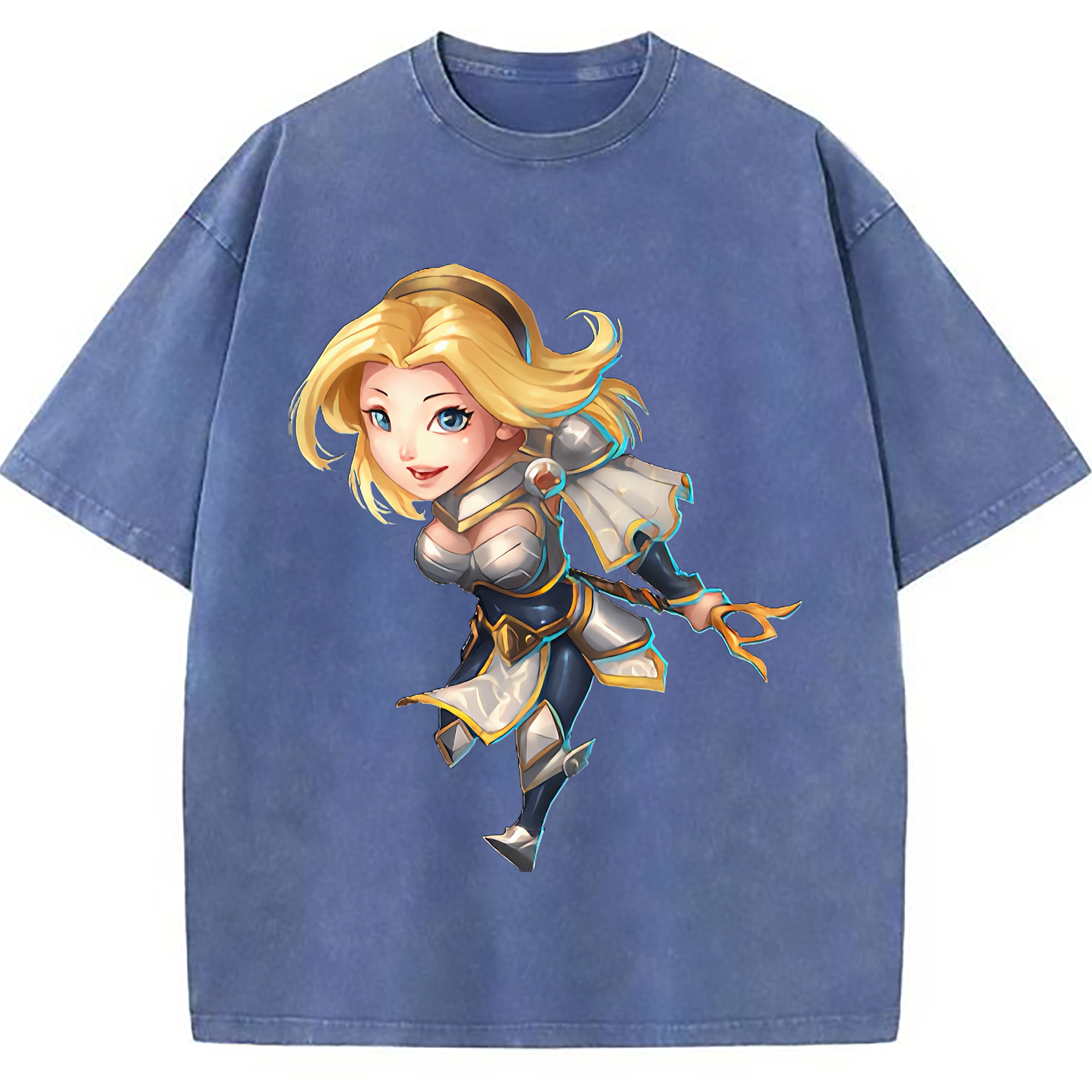 （画像用） リーグ・オブ・レジェンド League of Legends LOL 綿100% ヴィンテージ風 半袖Tシャツ（フロントプリント）
