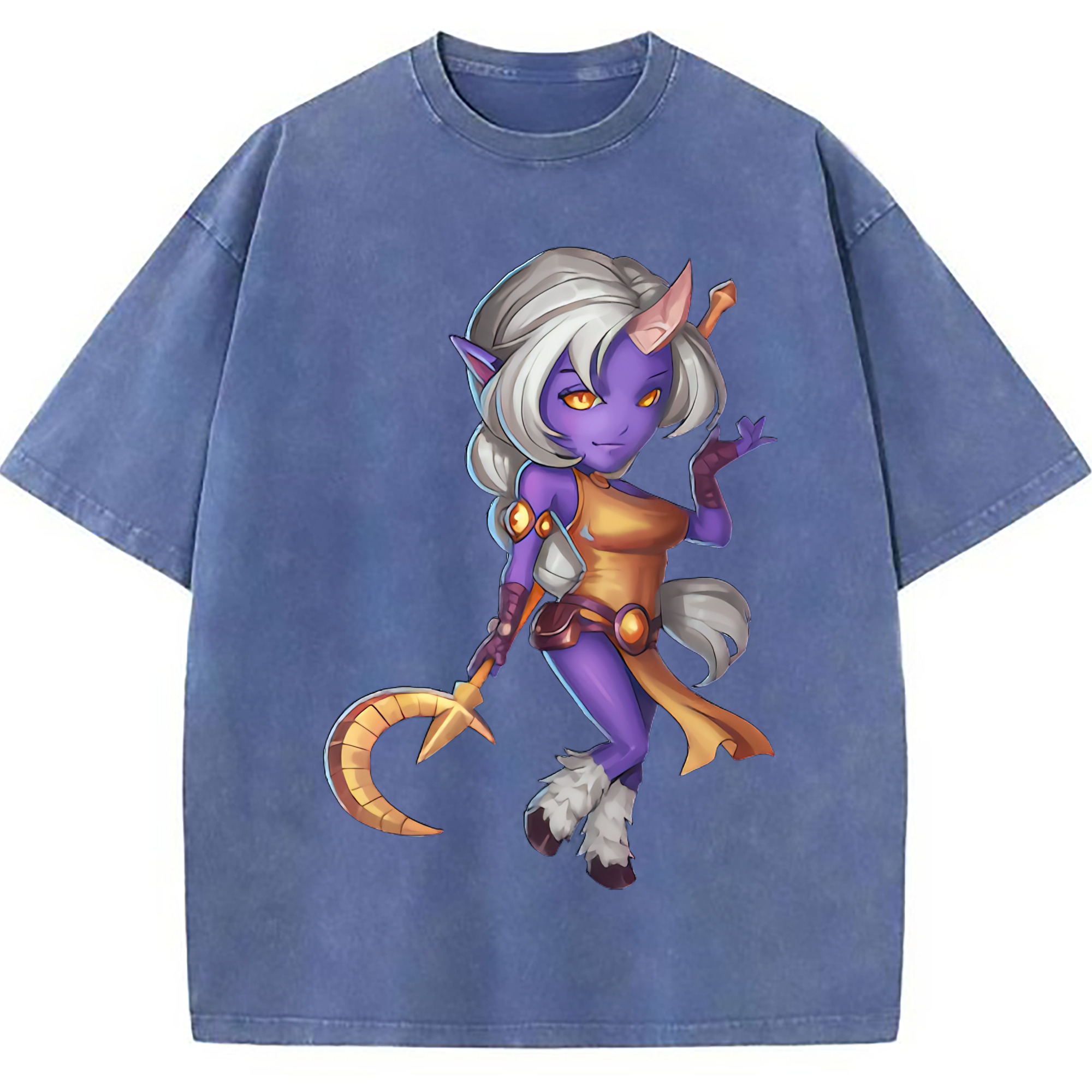 （画像用） リーグ・オブ・レジェンド League of Legends LOL 綿100% ヴィンテージ風 半袖Tシャツ（フロントプリント）