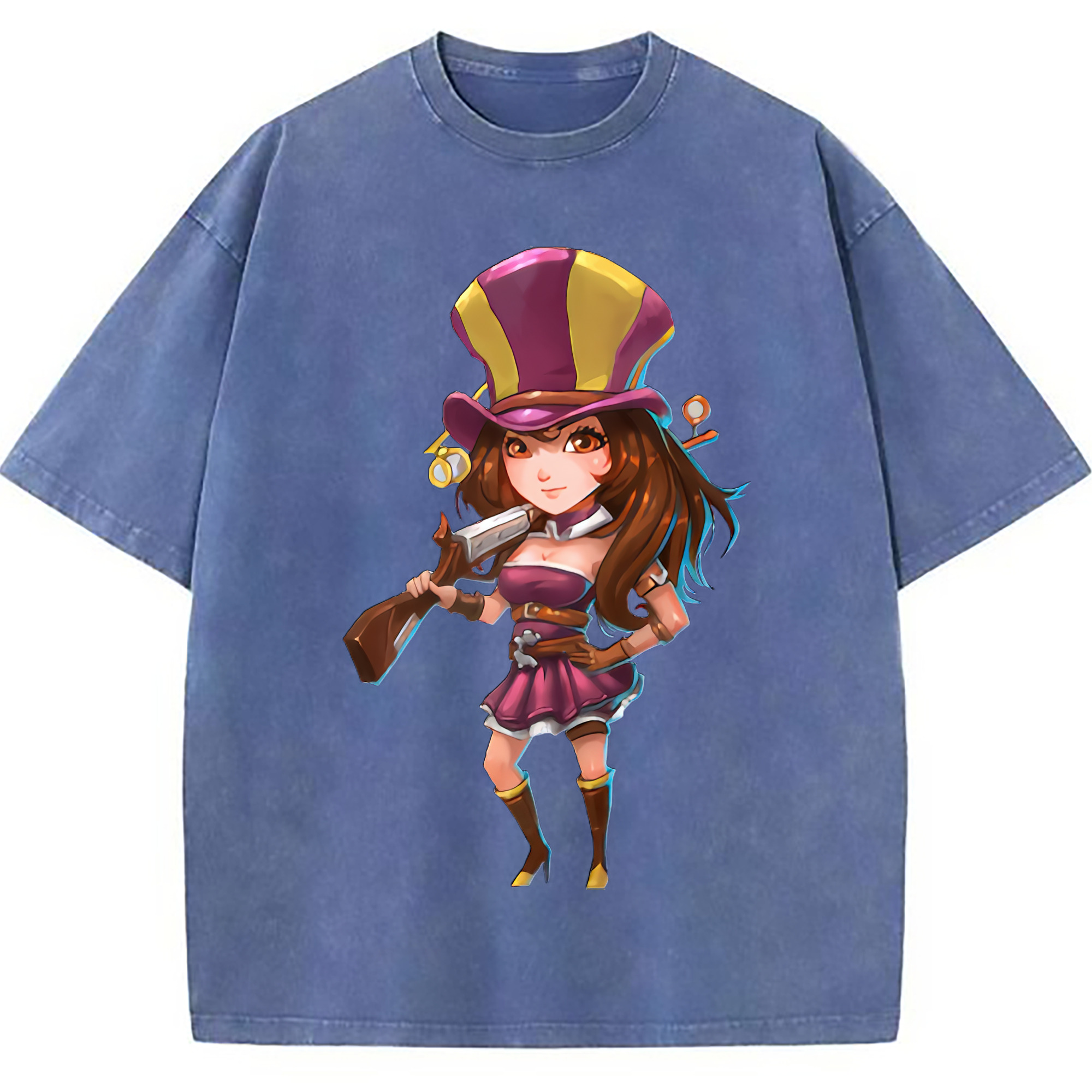 （画像用） リーグ・オブ・レジェンド League of Legends LOL 綿100% ヴィンテージ風 半袖Tシャツ（フロントプリント）