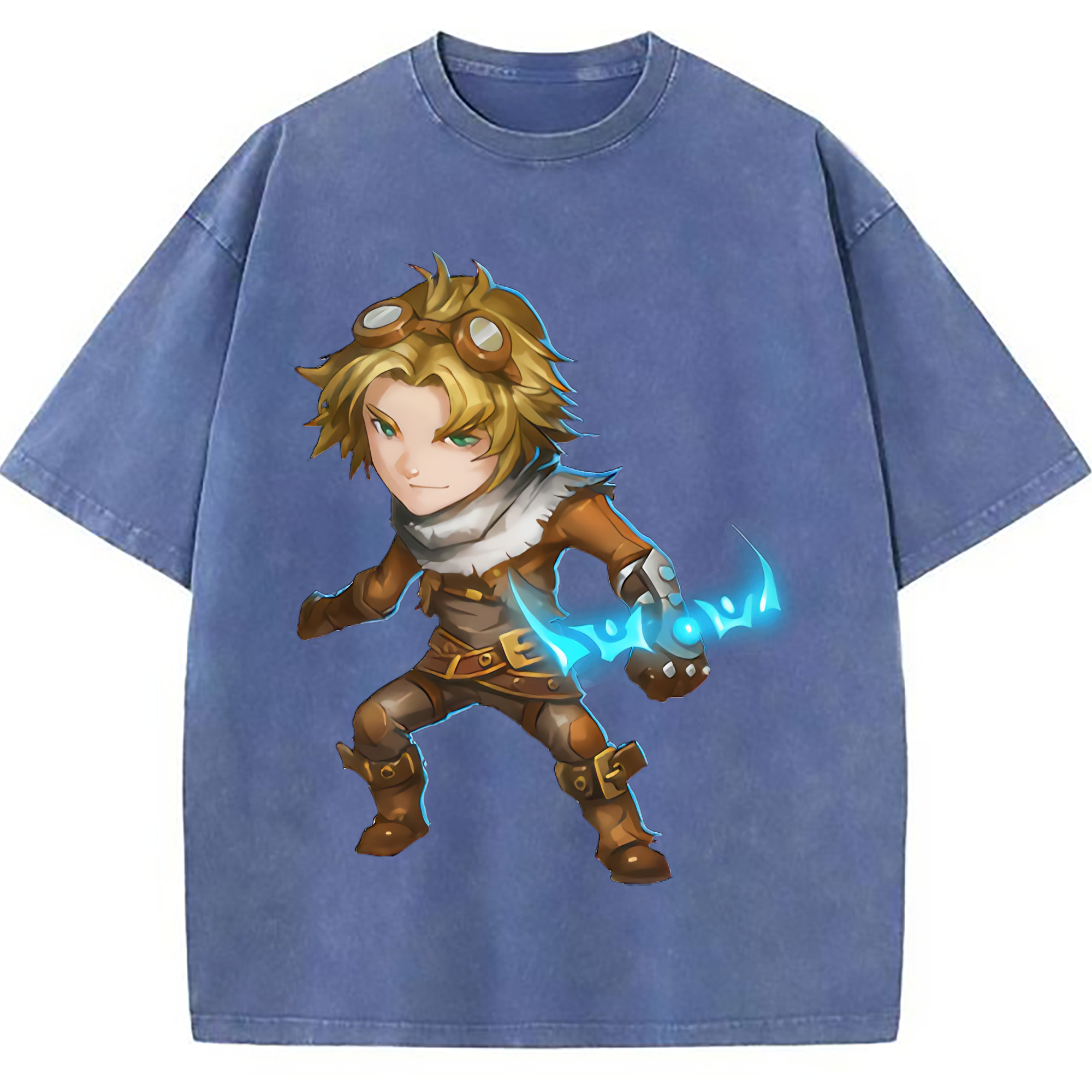 （画像用） リーグ・オブ・レジェンド League of Legends LOL 綿100% ヴィンテージ風 半袖Tシャツ（フロントプリント）