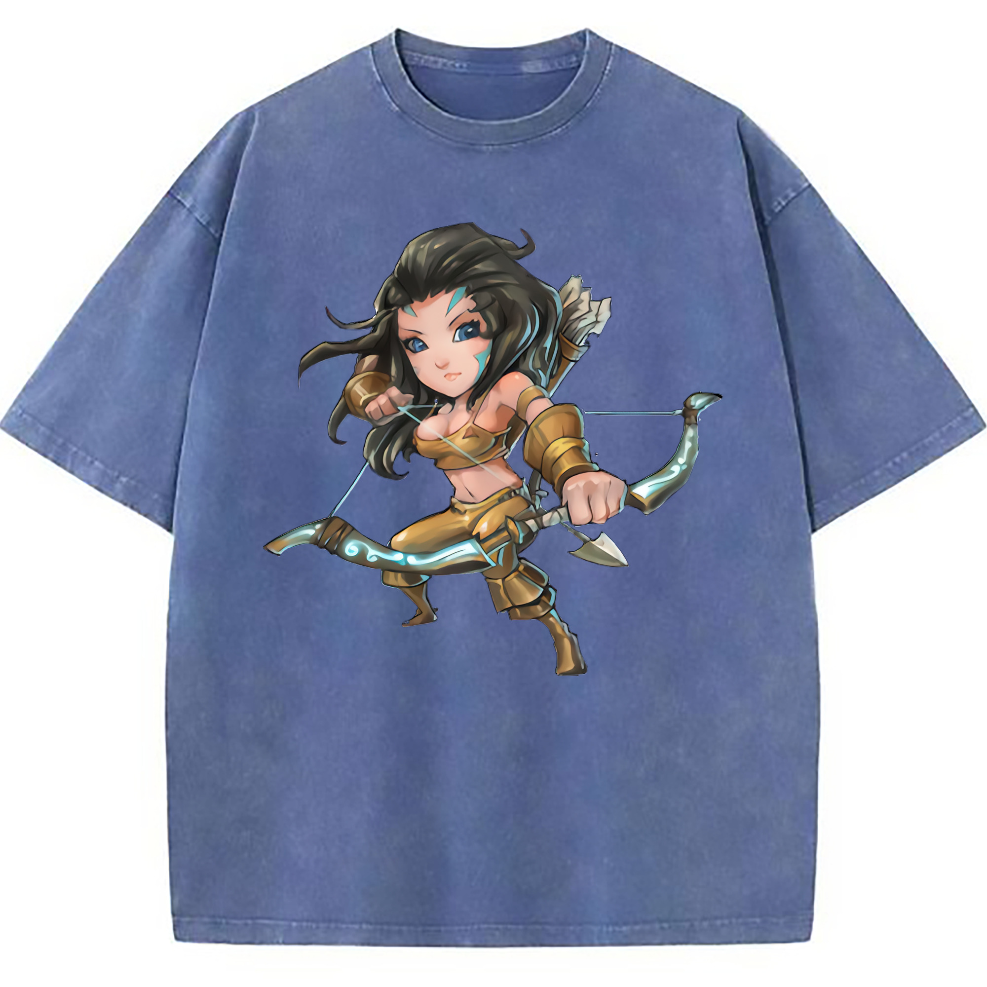 （画像用） リーグ・オブ・レジェンド League of Legends LOL 綿100% ヴィンテージ風 半袖Tシャツ（フロントプリント）