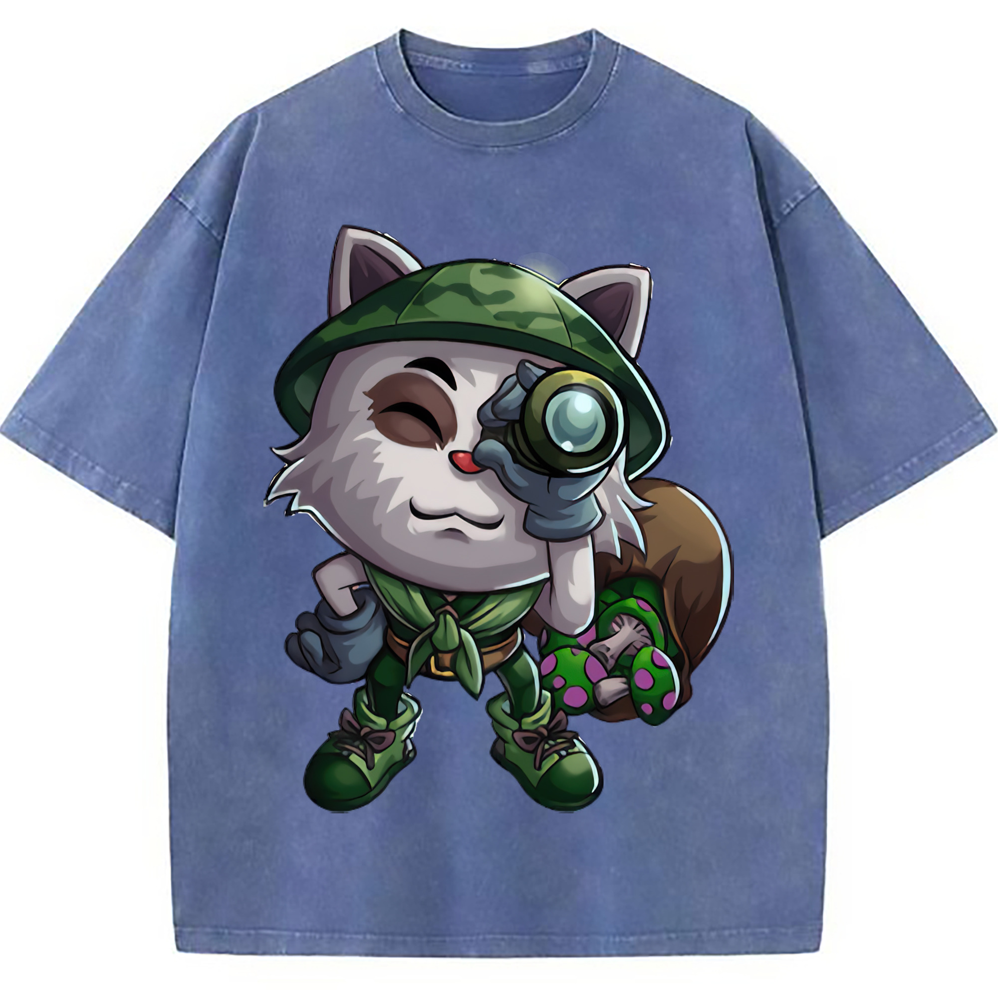 （画像用） リーグ・オブ・レジェンド League of Legends LOL 綿100% ヴィンテージ風 半袖Tシャツ（フロントプリント）