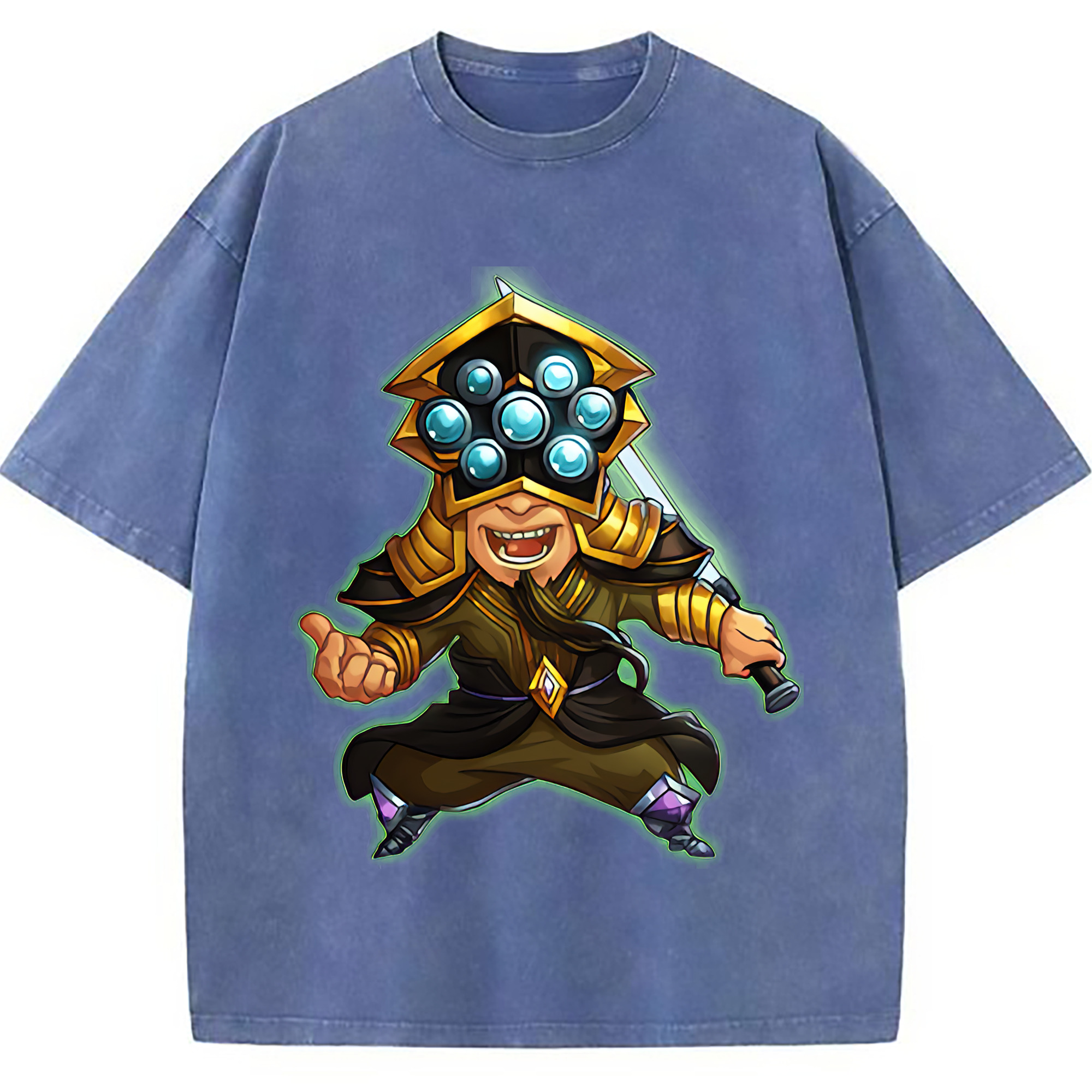 （画像用） リーグ・オブ・レジェンド League of Legends LOL 綿100% ヴィンテージ風 半袖Tシャツ（フロントプリント）