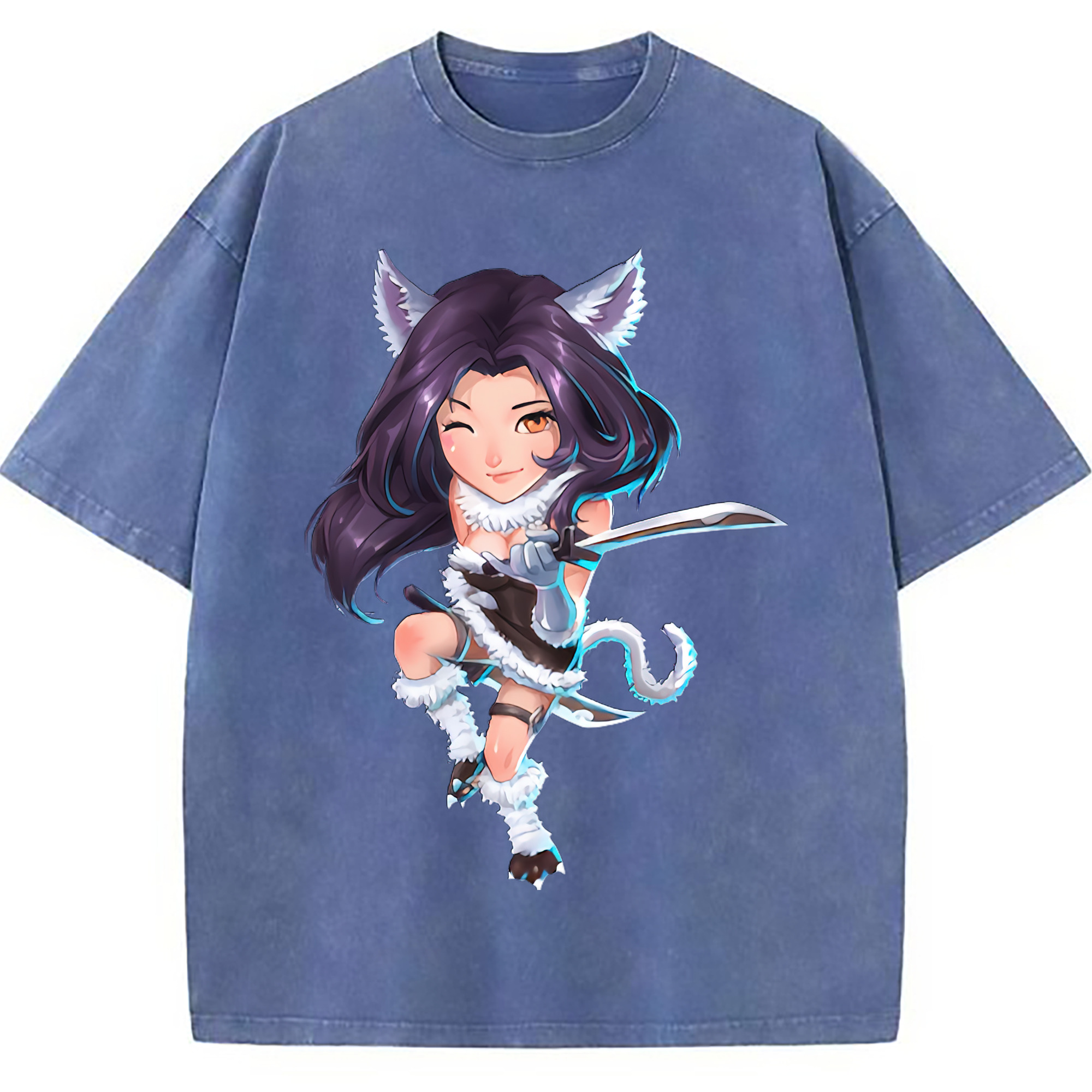 （画像用） リーグ・オブ・レジェンド League of Legends LOL 綿100% ヴィンテージ風 半袖Tシャツ（フロントプリント）