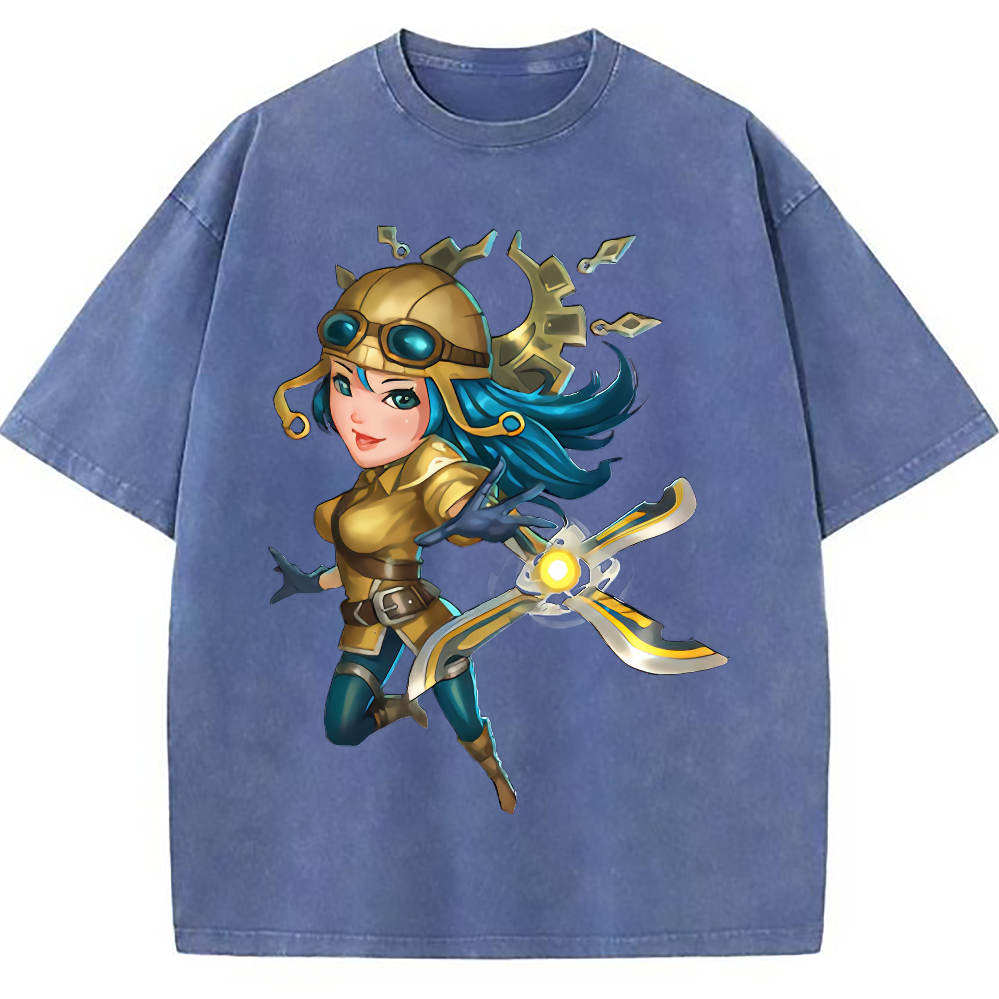 （画像用） リーグ・オブ・レジェンド League of Legends LOL 綿100% ヴィンテージ風 半袖Tシャツ（フロントプリント）