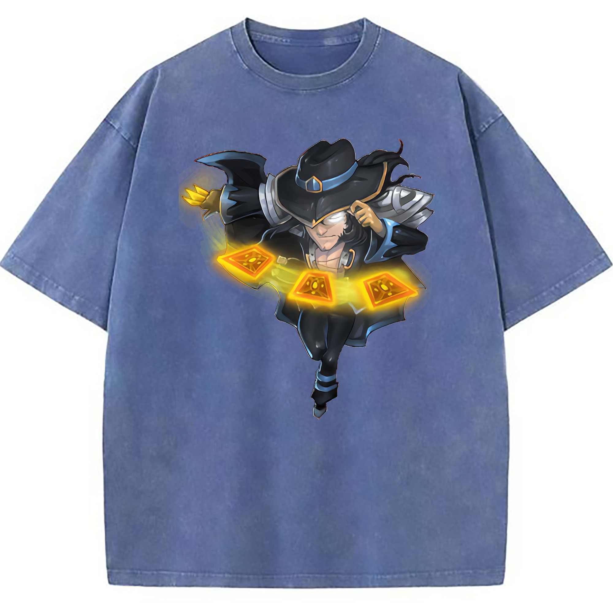 （画像用） リーグ・オブ・レジェンド League of Legends LOL 綿100% ヴィンテージ風 半袖Tシャツ（フロントプリント）