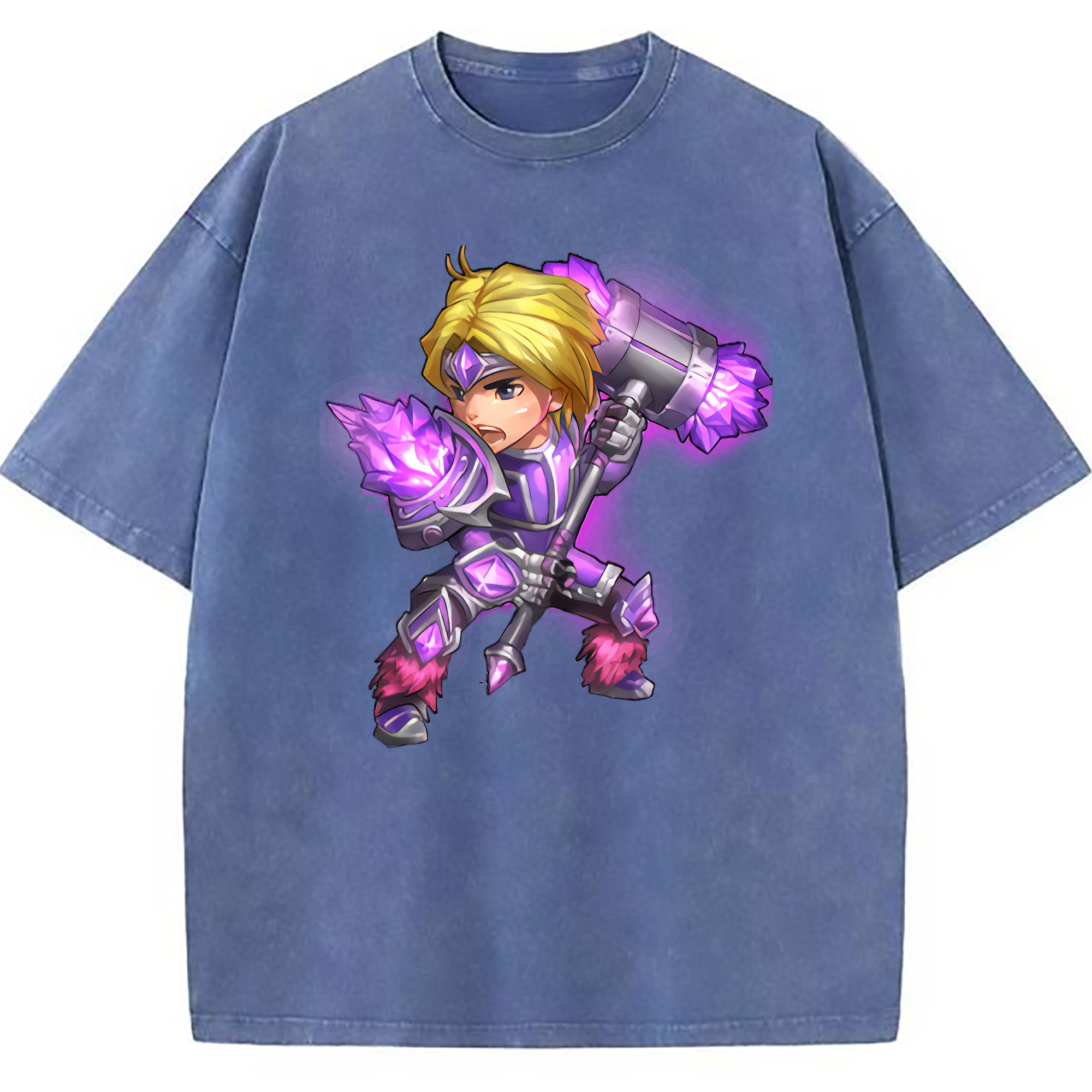 （画像用） リーグ・オブ・レジェンド League of Legends LOL 綿100% ヴィンテージ風 半袖Tシャツ（フロントプリント）