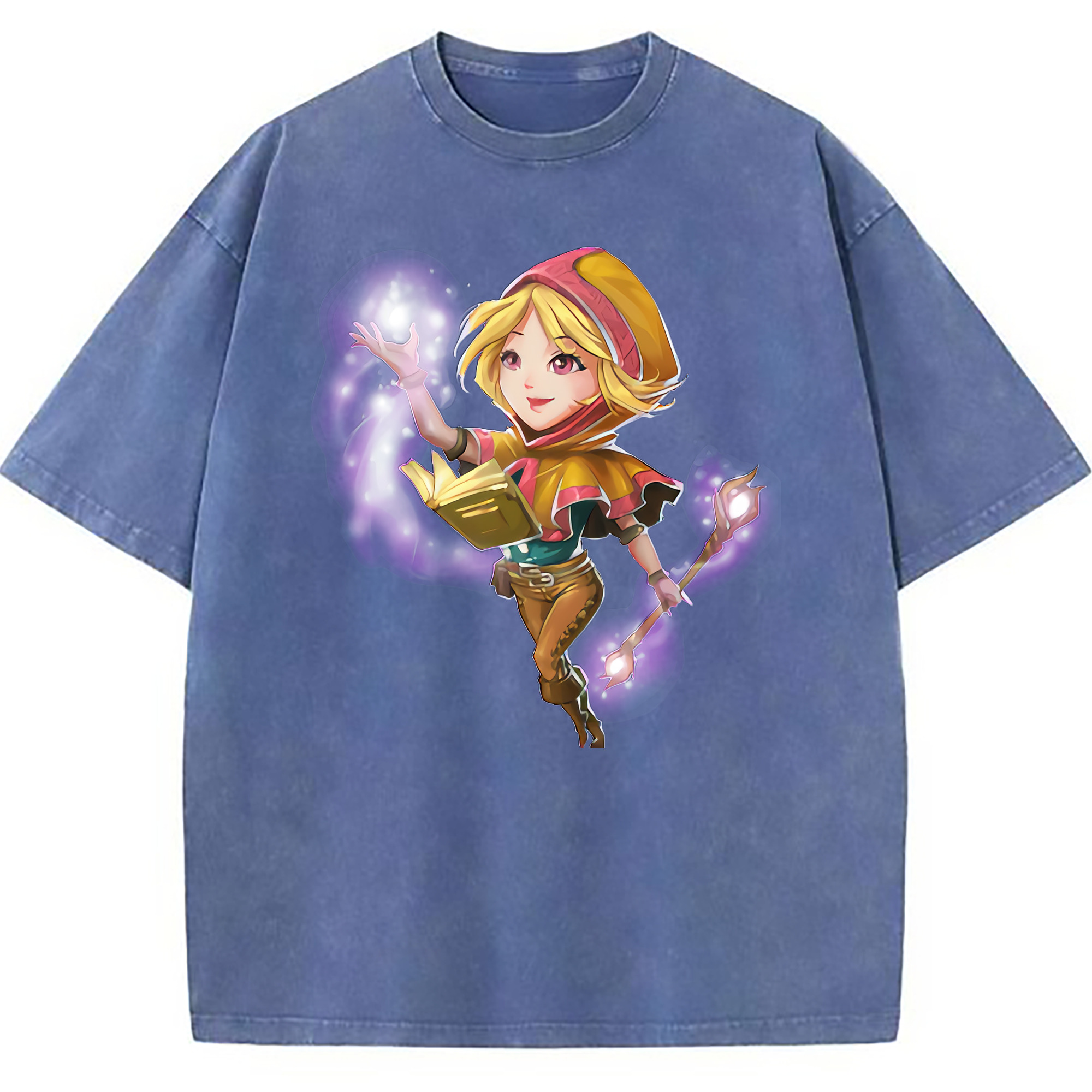 （画像用） リーグ・オブ・レジェンド League of Legends LOL 綿100% ヴィンテージ風 半袖Tシャツ（フロントプリント）