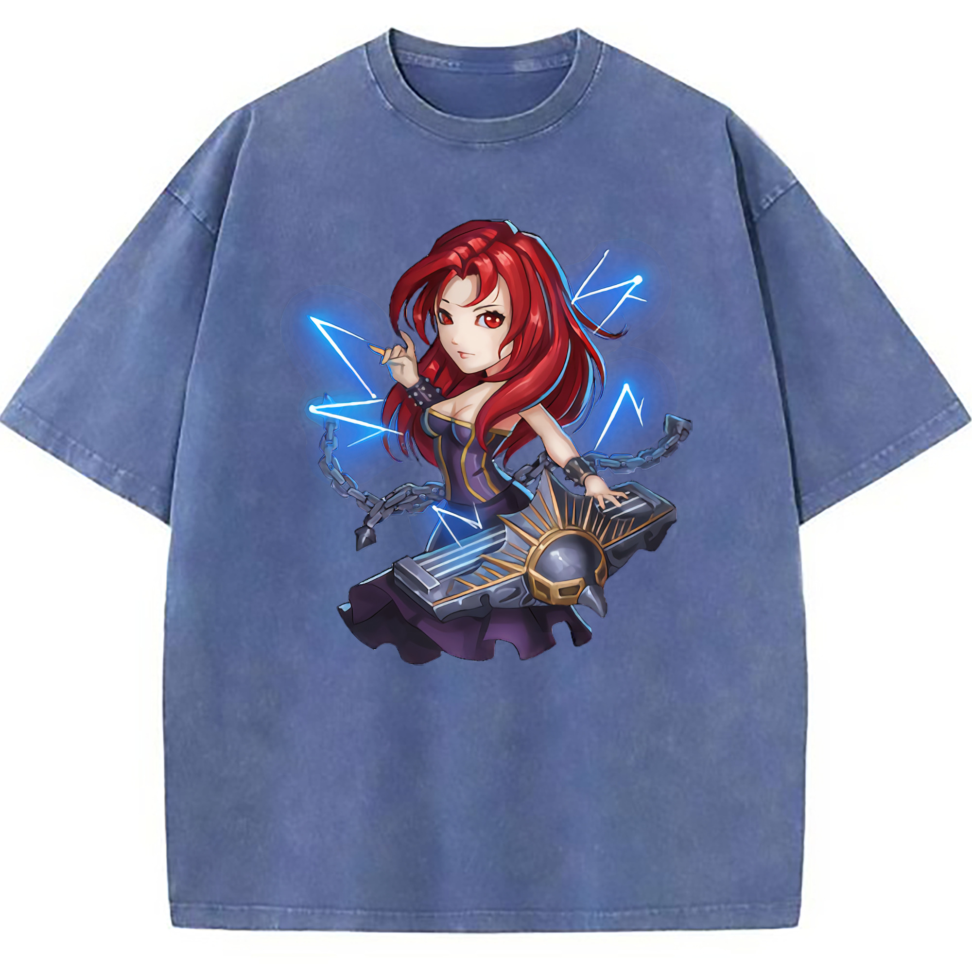 （画像用） リーグ・オブ・レジェンド League of Legends LOL 綿100% ヴィンテージ風 半袖Tシャツ（フロントプリント）