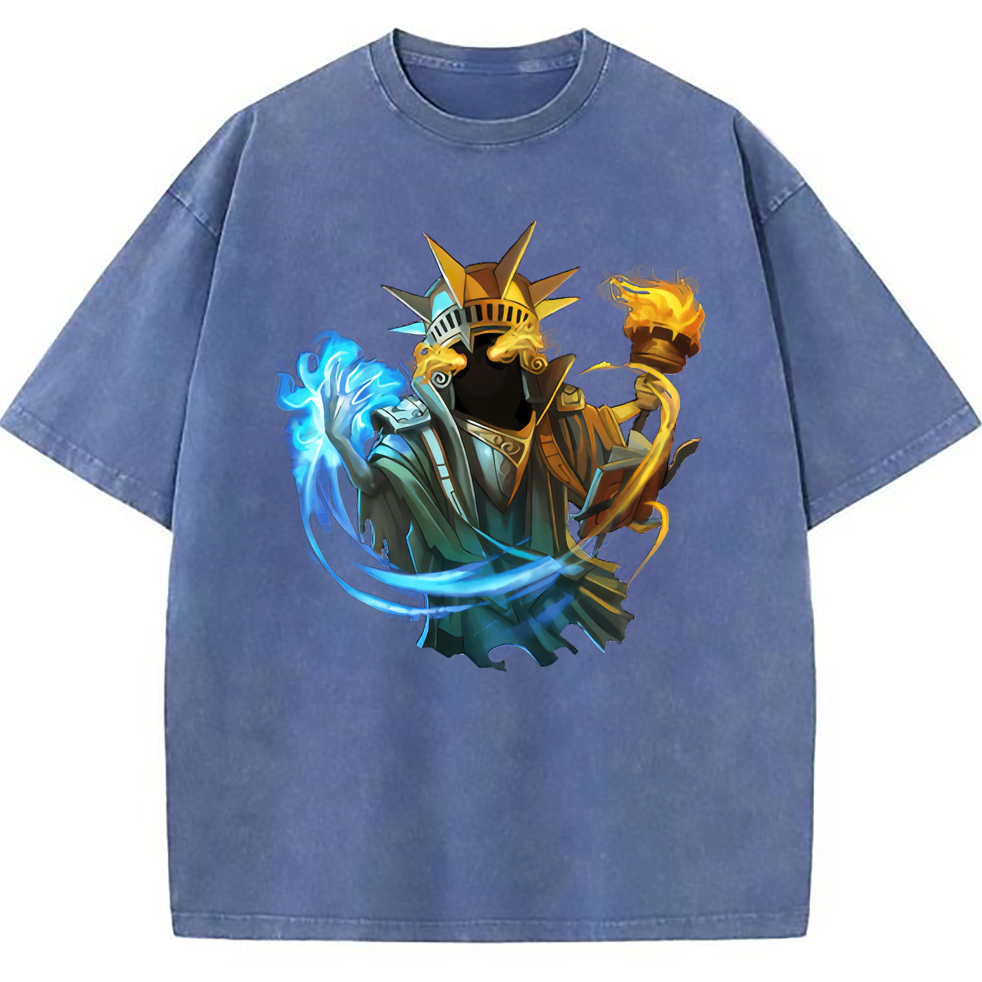 （画像用） リーグ・オブ・レジェンド League of Legends LOL 綿100% ヴィンテージ風 半袖Tシャツ（フロントプリント）